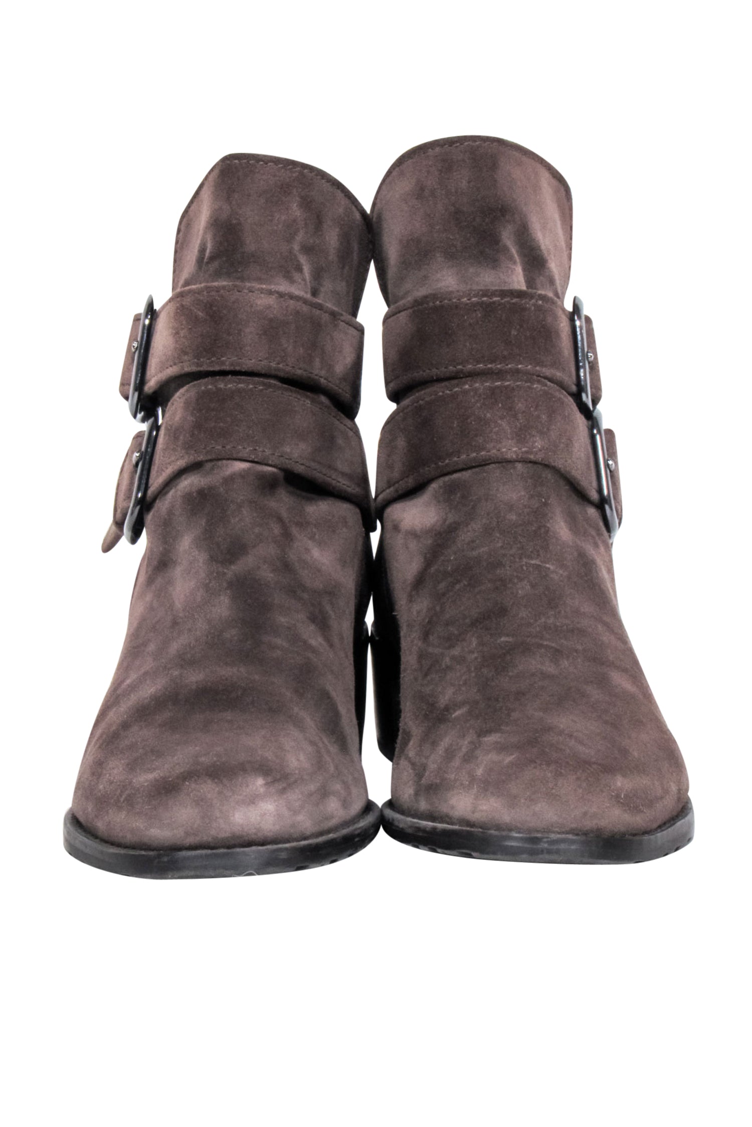 Stuart Weitzman Brown Suede Double Buckle Short Boots - Size 6: A Must-Have for Style Enthusiasts