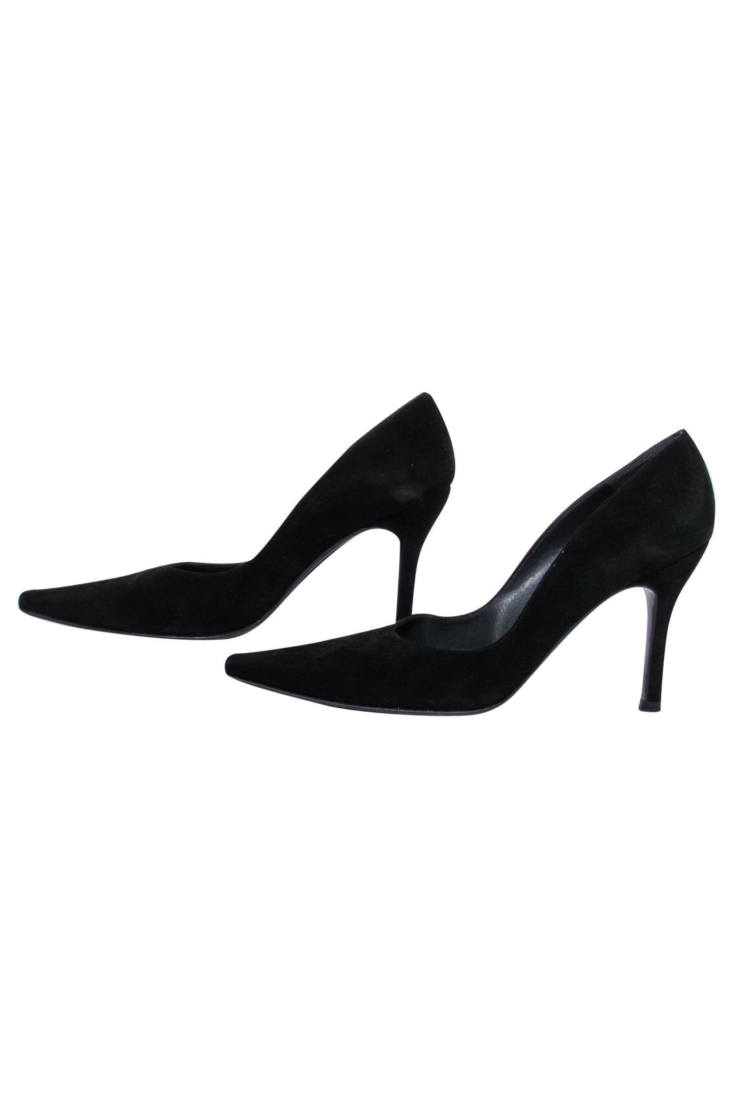Stuart Weitzman Black Suede Pointed Toe Pumps - Size 9: A Fashion Must-Have!