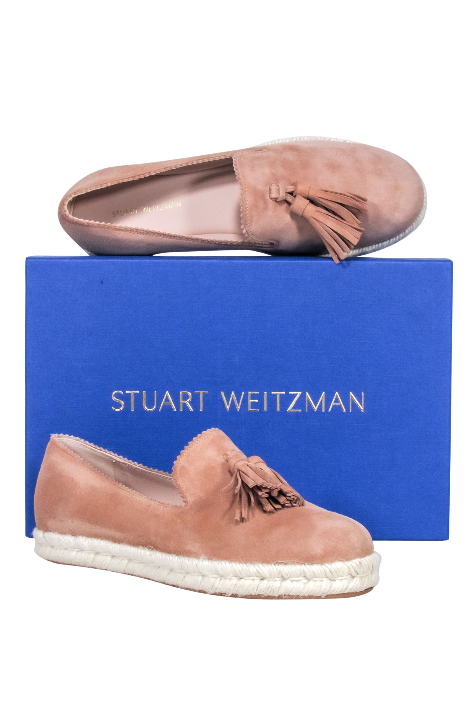 Stuart Weitzman Pink Suede Fringe Flats - Size 7.5: Summer Chic!