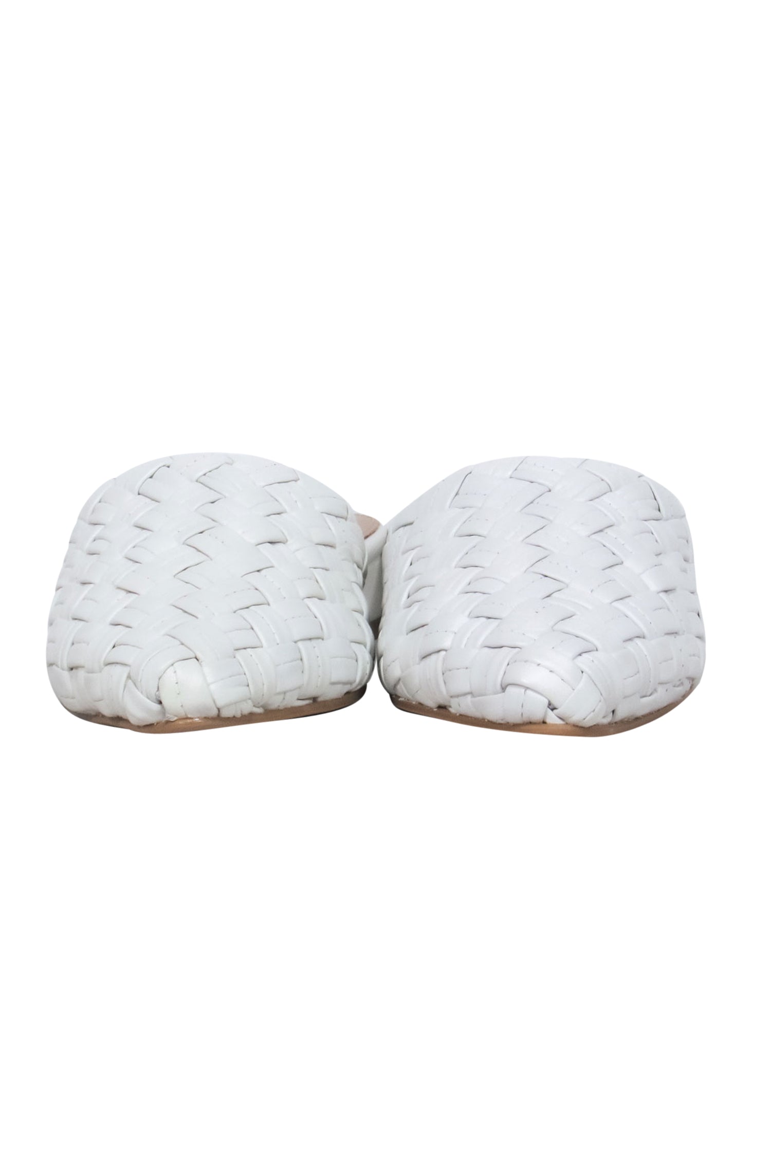 Sam Edelman's Stunning White Woven Leather Mules - Size 7