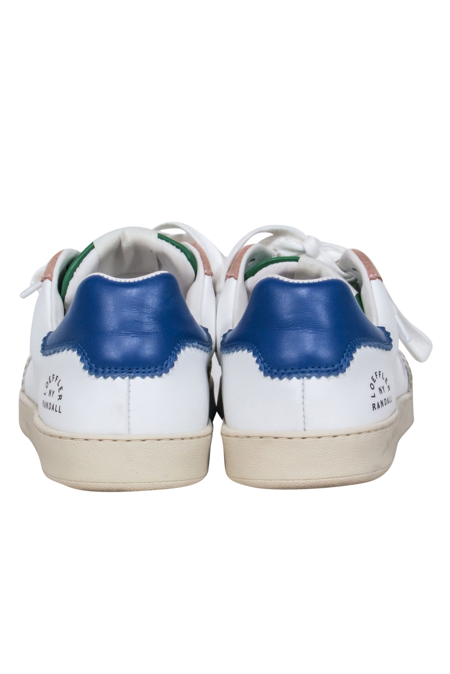 Loeffler Randall's Stunning White Lace - Up Color - Block Sneakers, Size 9