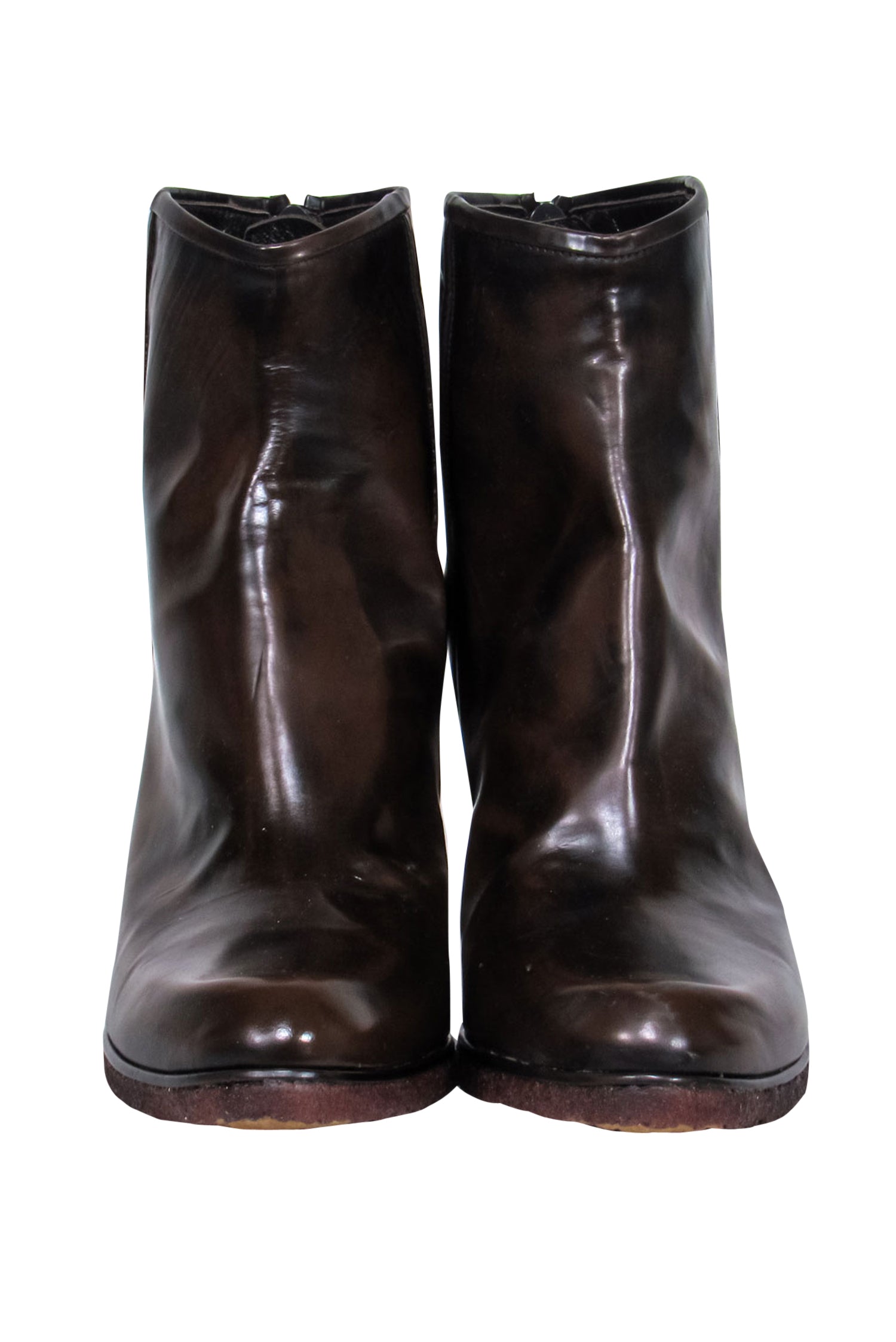Stuart Weitzman Walnut Marbled Leather Rho Ankle Booties - Size 9 - Elevate Your Fall Fashion!