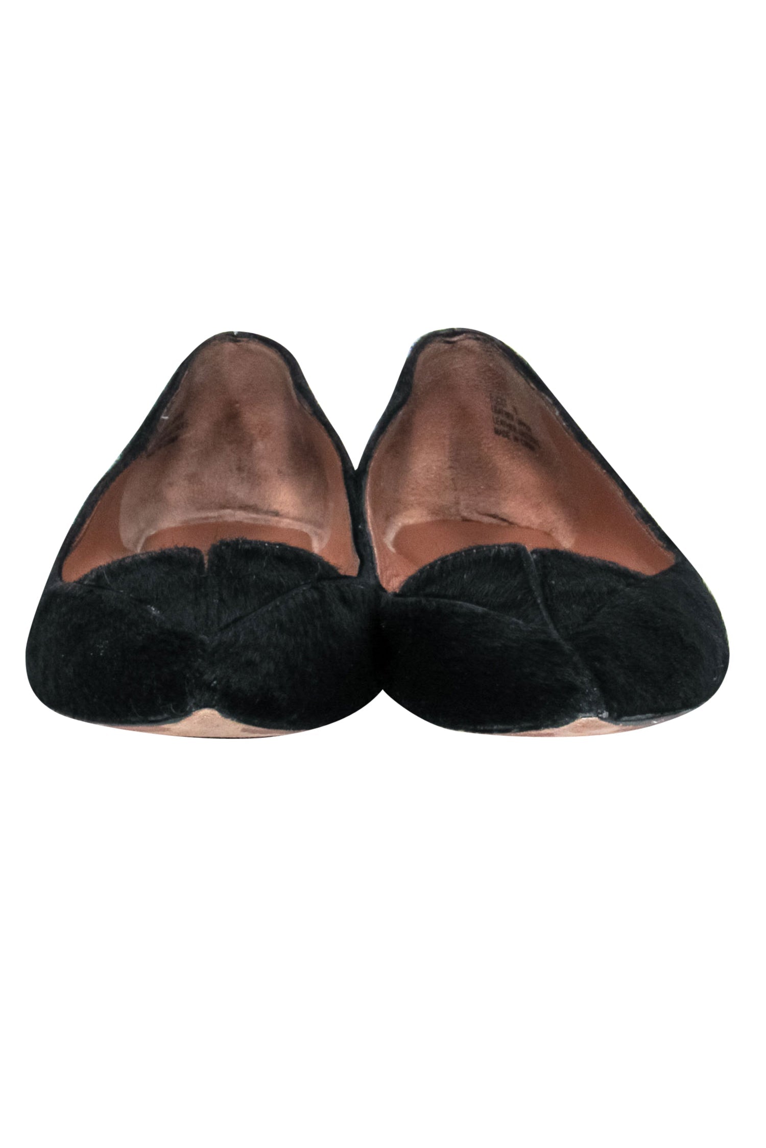 Elizabeth & James Black Ponyhair Pointed Toe Jolt Flats - Size 7 - Sleek and Stylish!