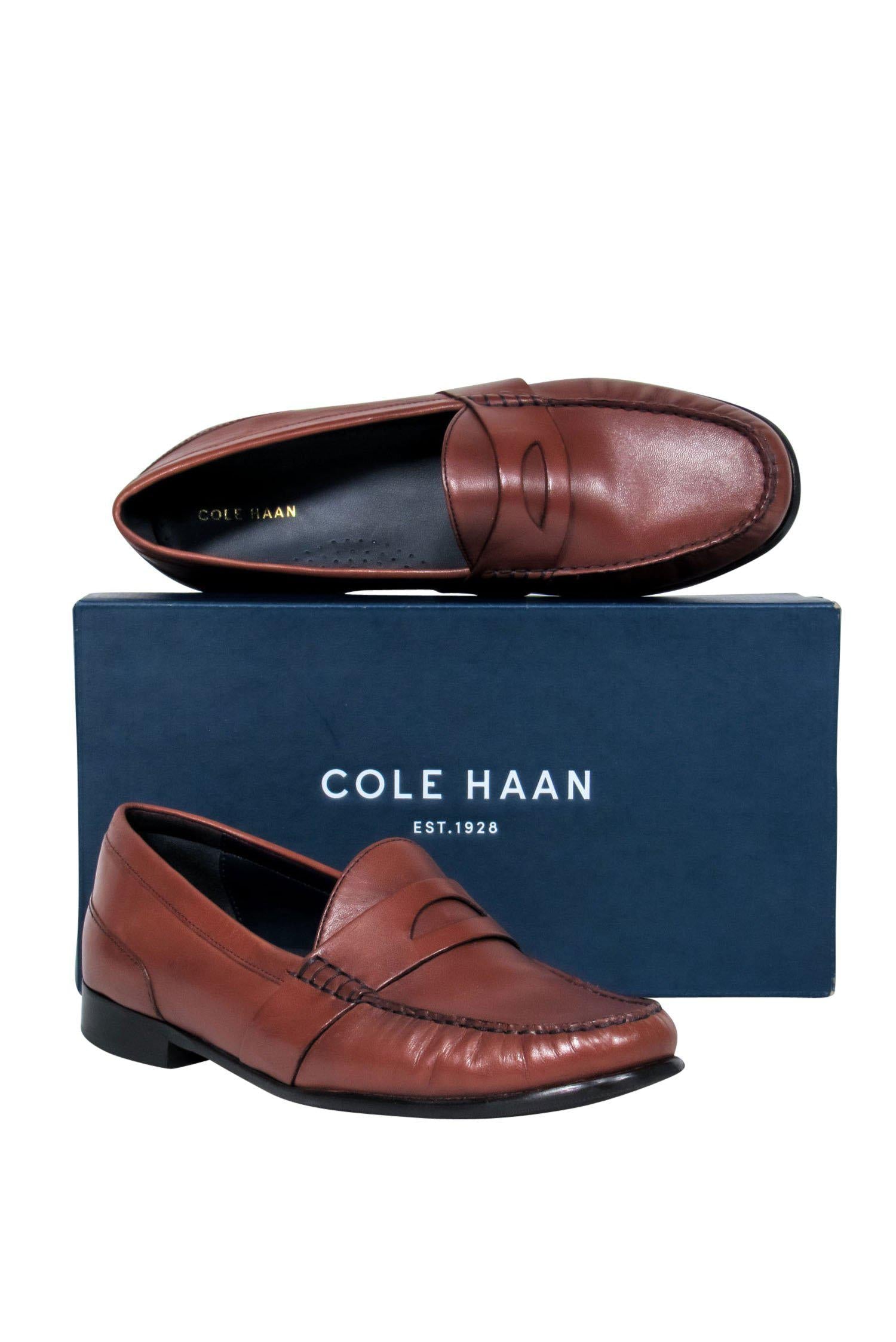 Cole Haan Brown Leather Laurel Loafers - Size 10.5 - A Posh Professional Choice