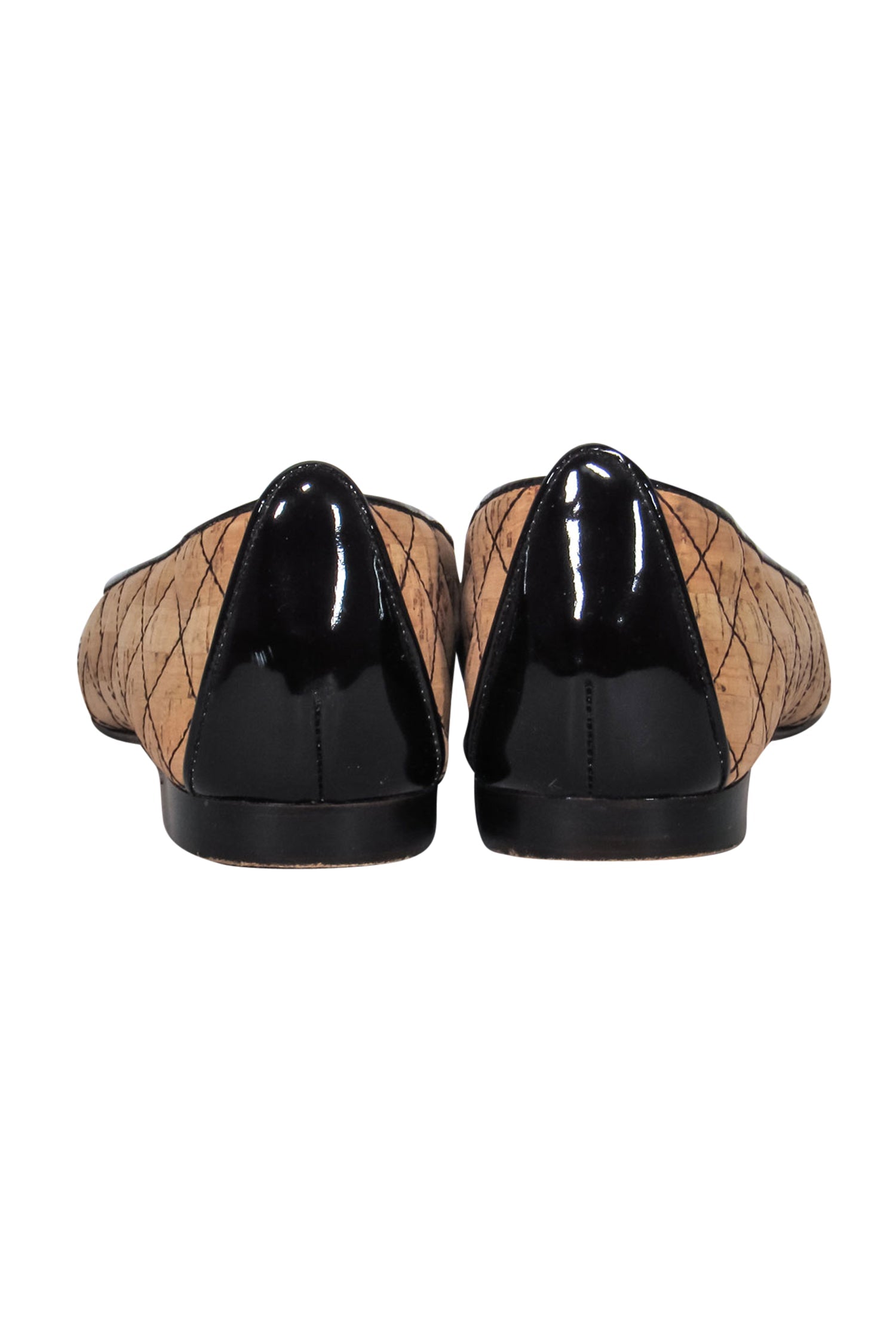 Manolo Blahnik Tan Cork Quilted Ballet Flats with Toe Cap - Size 11: A Timeless Parisian Style!