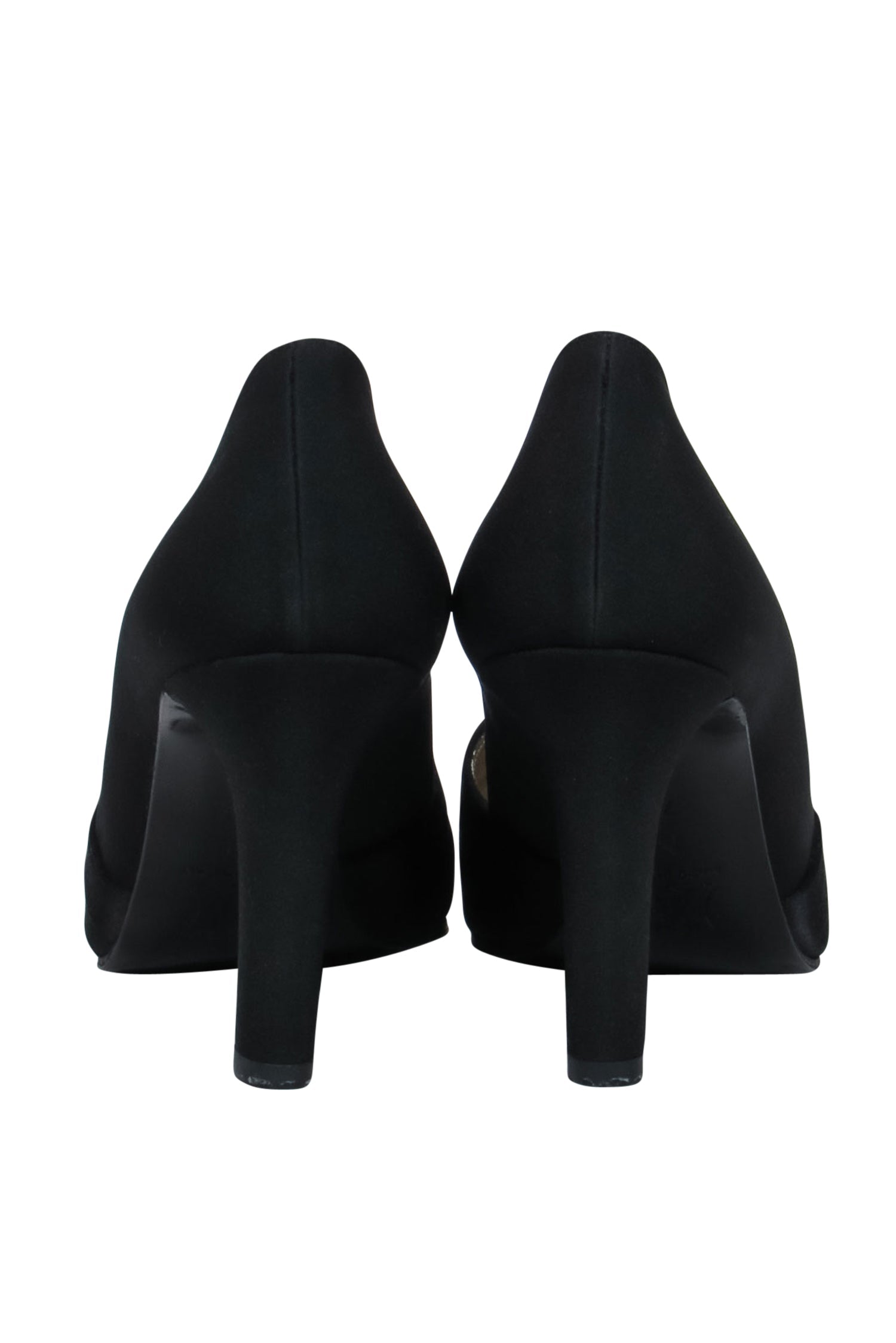 Yves Saint Laurent Elegant Black Pointed Toe Pleated Pumps - Size 7.5