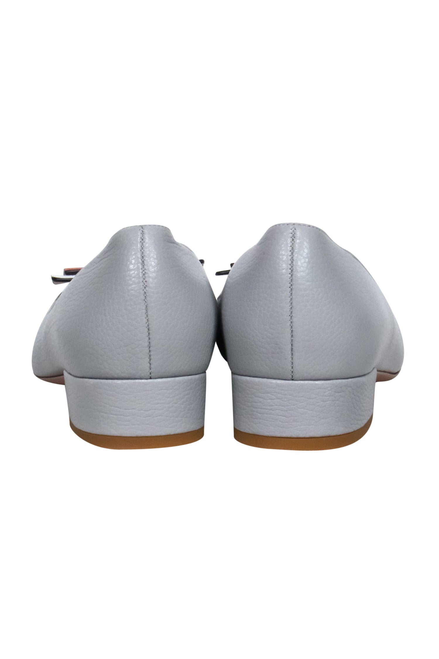 Bells & Becks - Stunning Baby Blue Pointed Toe Block Heeled Flats with Square Toe Design, Size 8