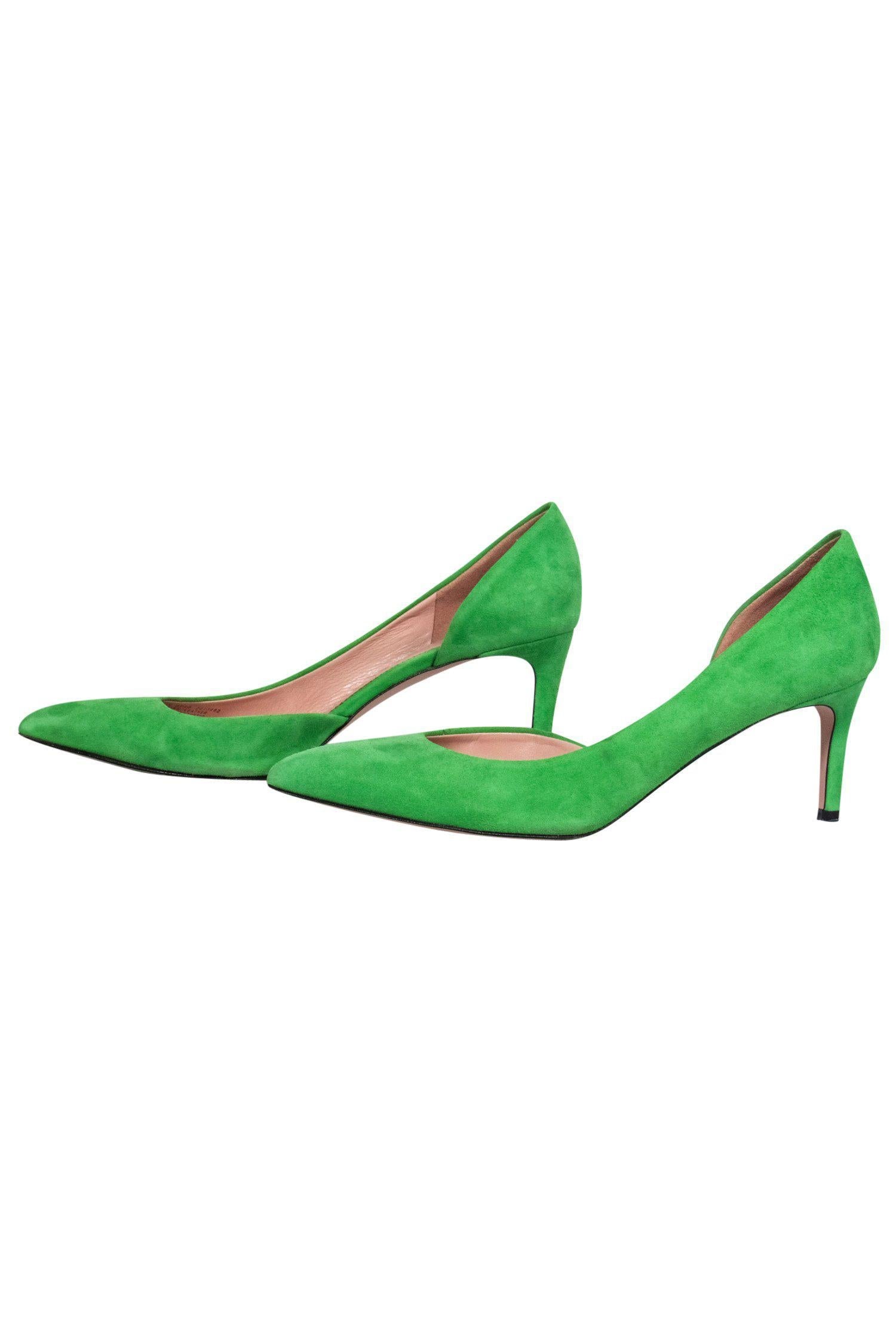 J.Crew Kelly Green Suede Pointed Toe Pumps - Size 9: A Fashion Must-Have!