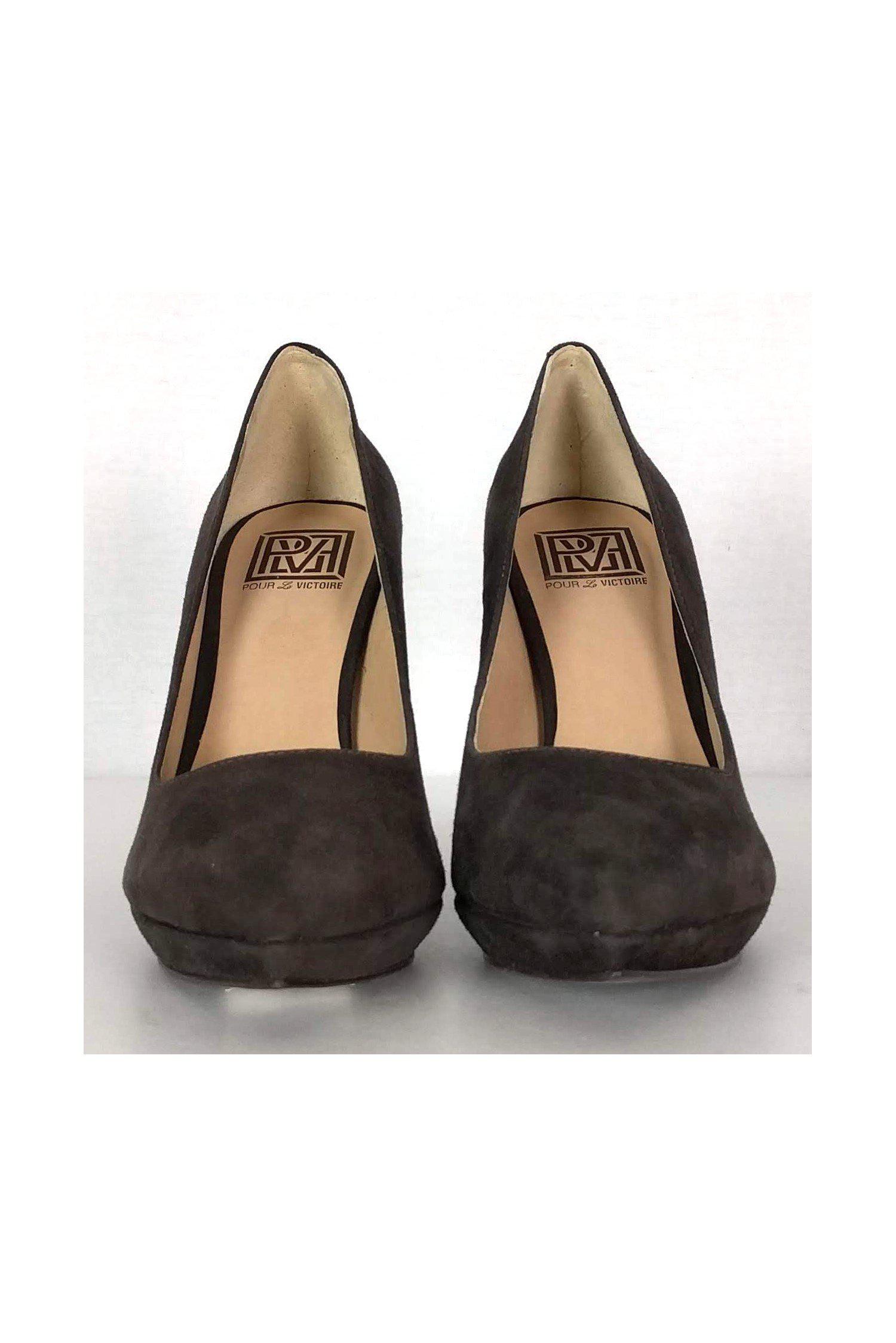 Pour La Victoire - Gorgeous Brown Suede Pumps, Size 8.5 - Grab Yours Now!