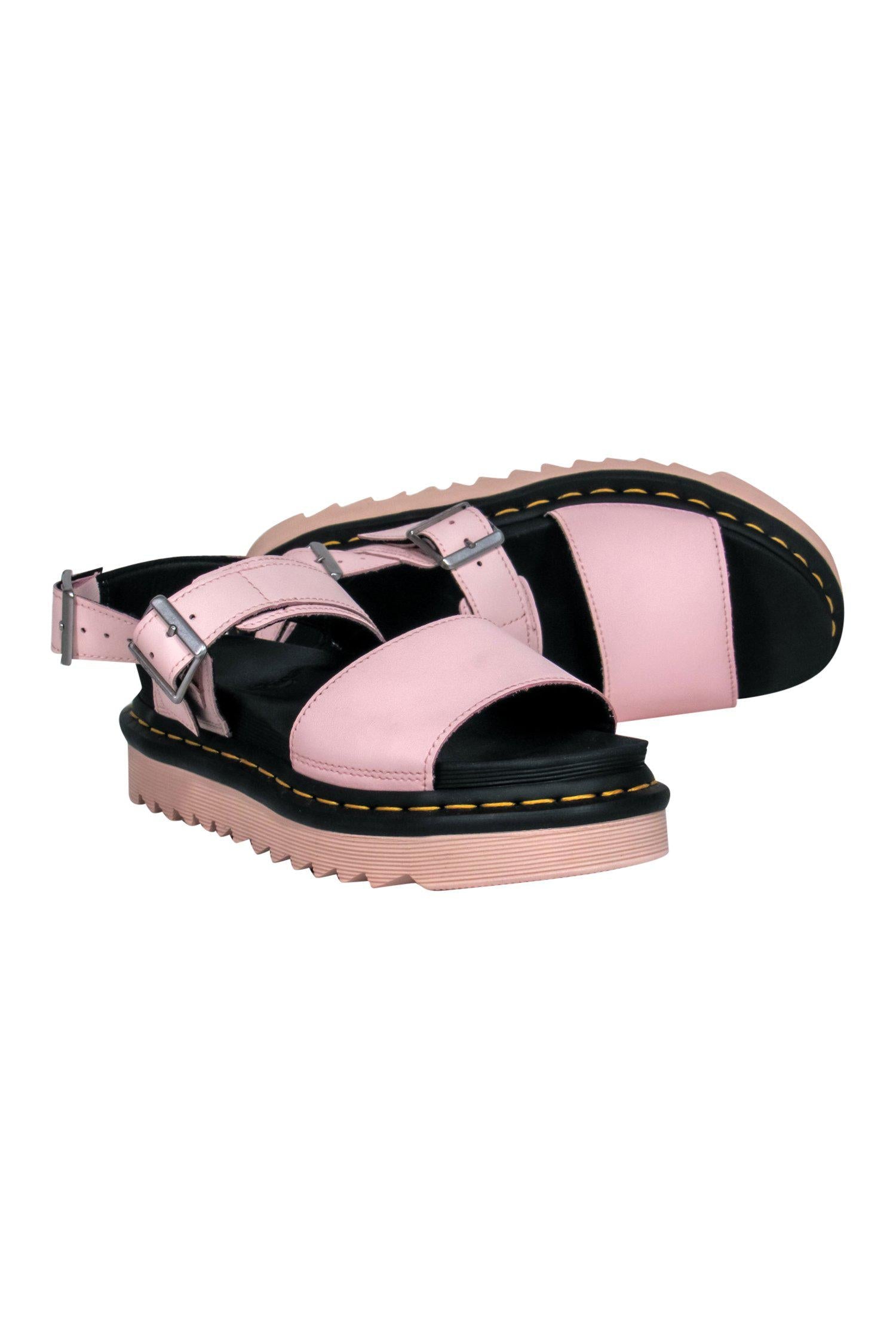 Dr. Martens Light Pink Leather Platform Sandals - Size 6: A Fashion Must-Have!