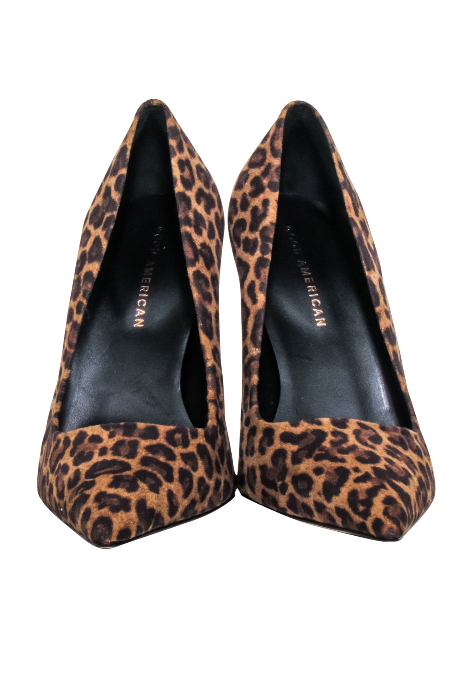 Good American - Stunning Tan & Brown Leopard Print Pointed Toe Pumps in Size 7