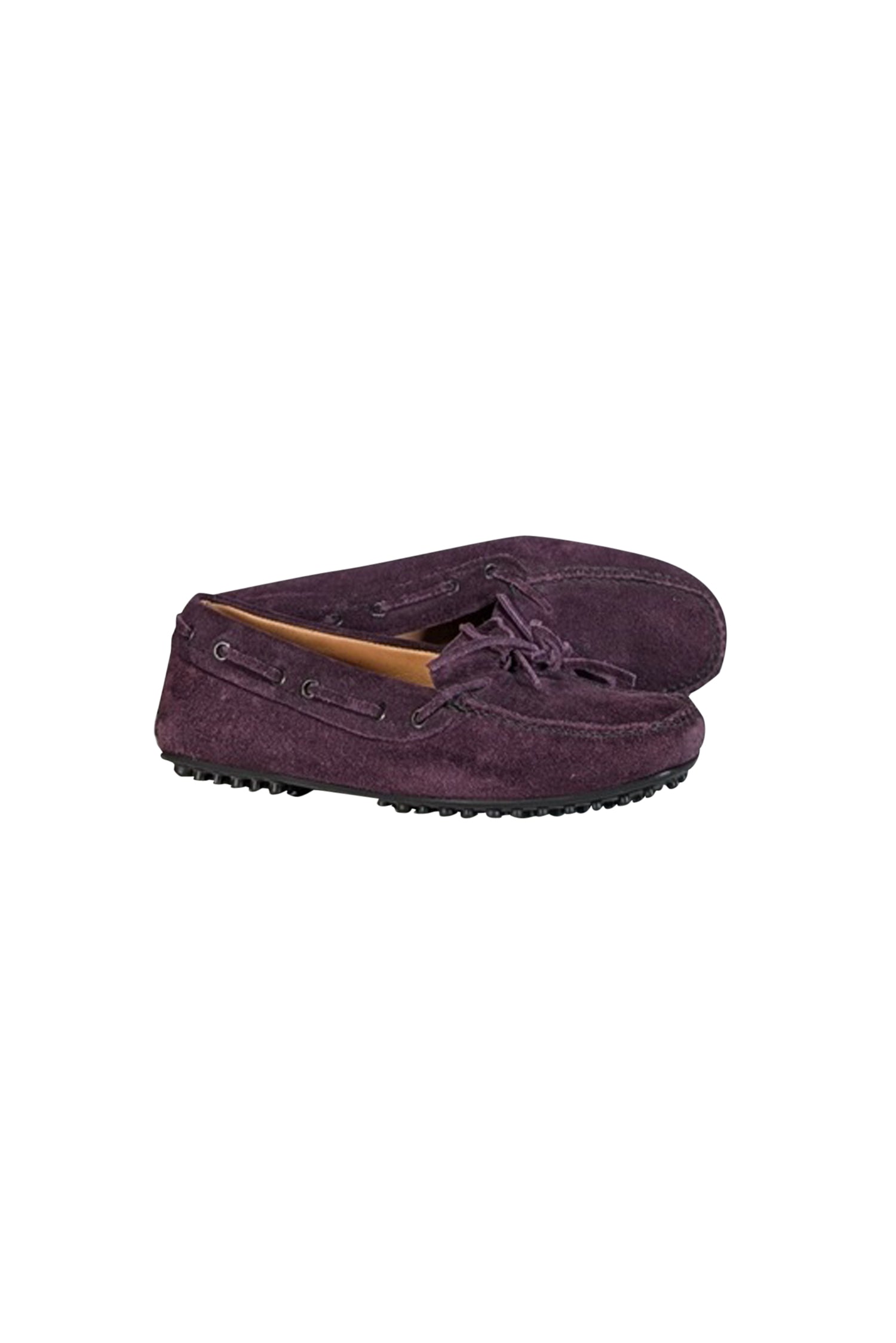 Stylish Plum Purple Suede Car Loafers - Size 7.5
