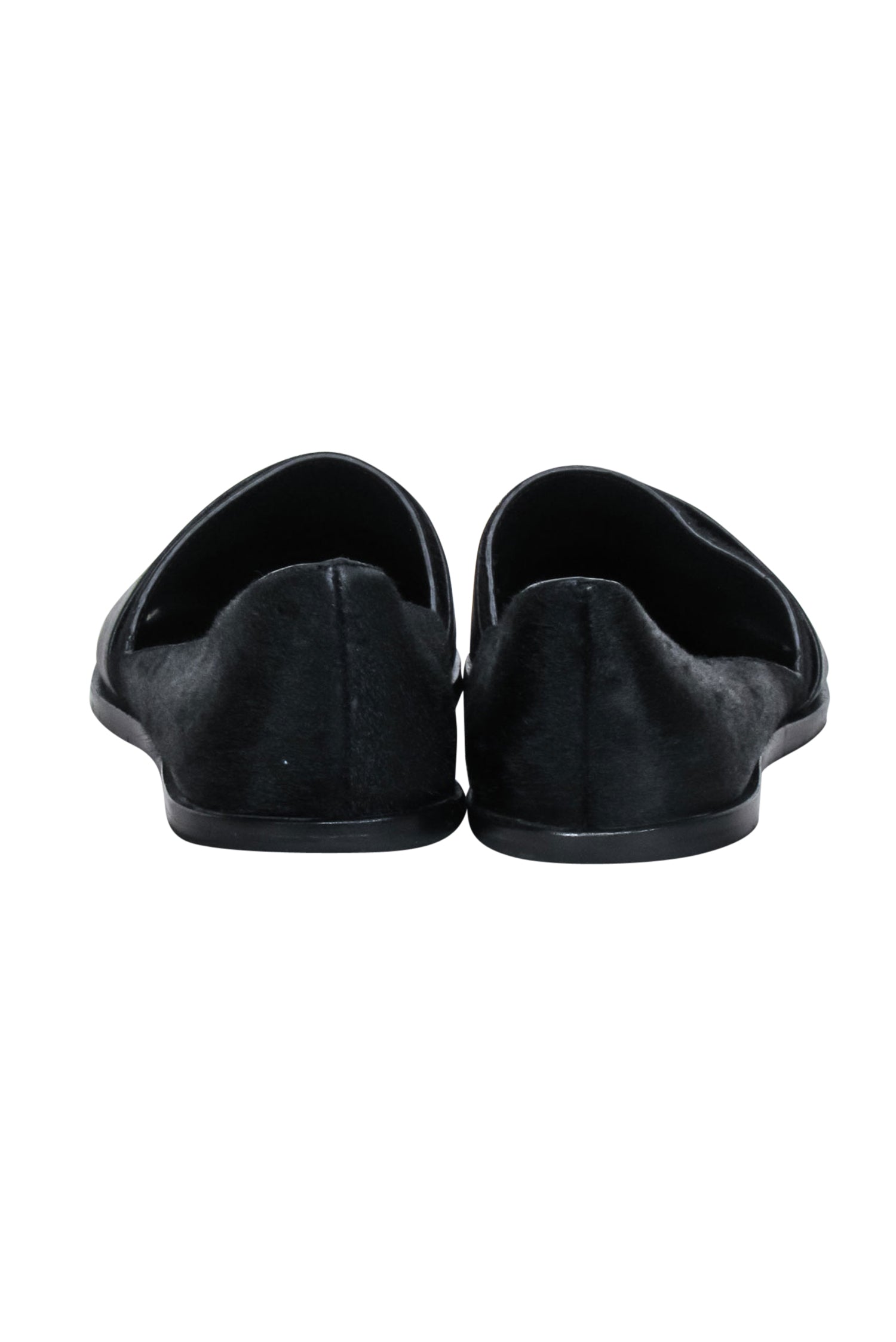 Vince Luxury Black Calf Hair Flat Loafers - Size 9