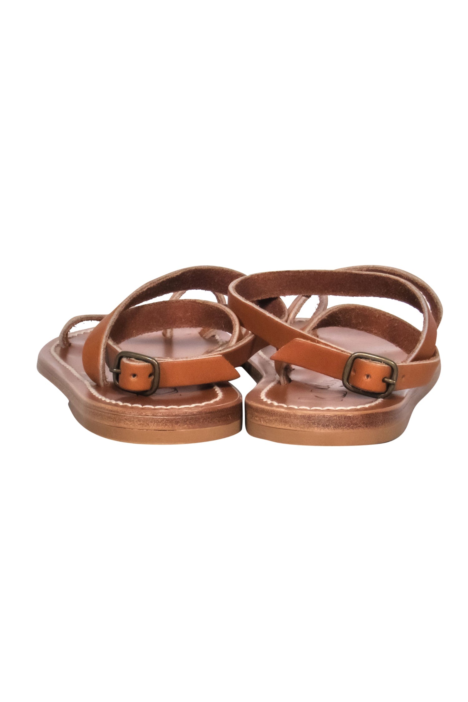 K.Jacques Tan Leather Strappy Loki Sandals - Size 5, Summer Must-Haves