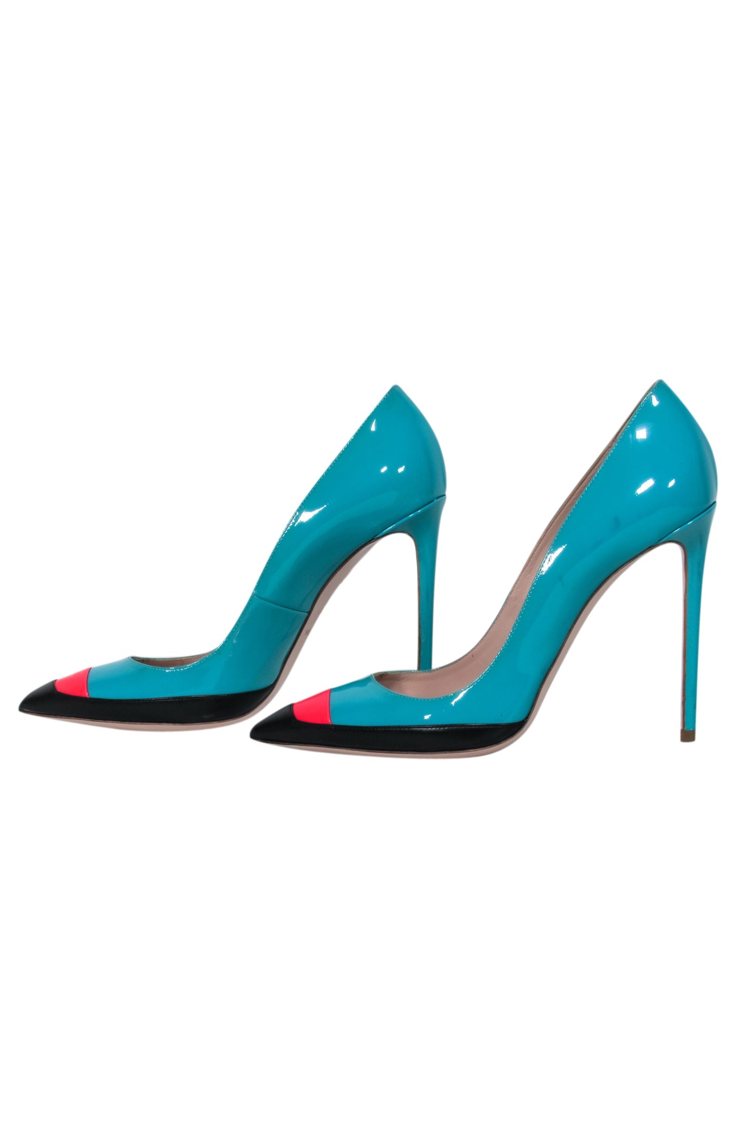 Ruthie Davis - Stunning Blue, Black & Pink Pointed Toe Heels in Size 10