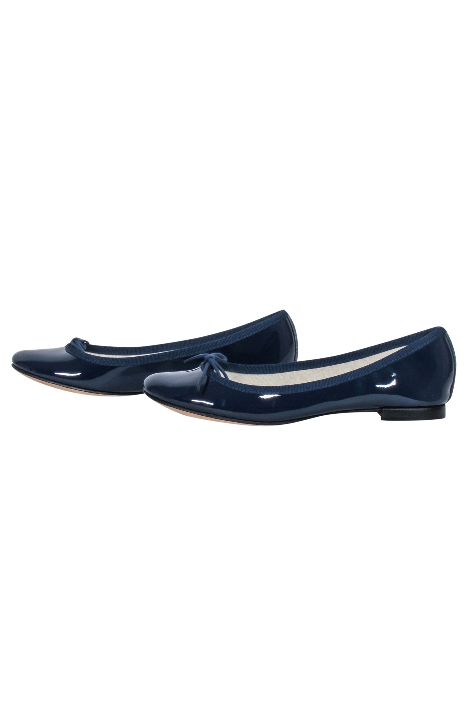 Repetto Navy Patent Leather Cendrillon Ballet Flats with Bow - Size 5.5 - Irresistible Elegance!