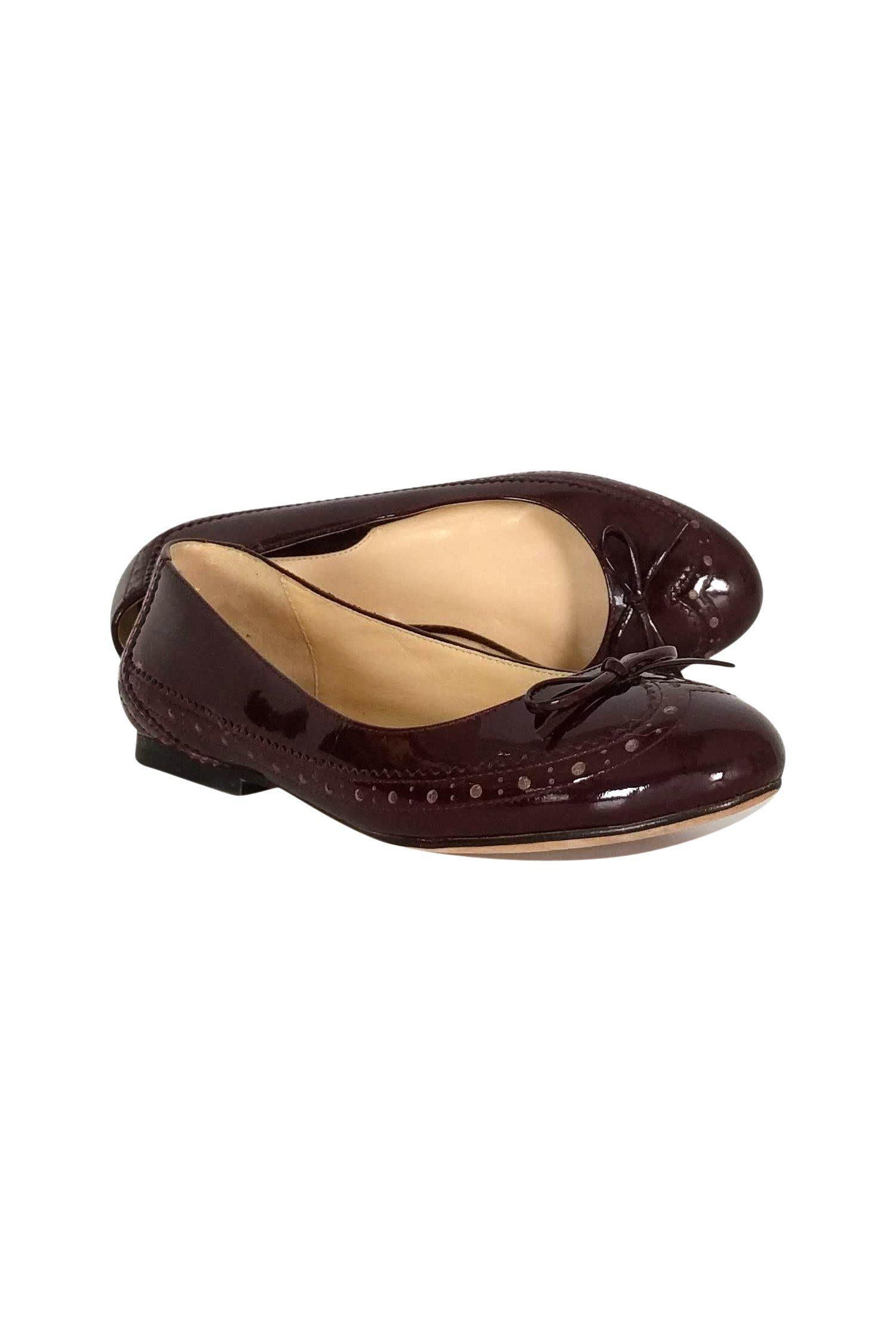 Cole Haan Maroon Ballet Flats with Bow - Size 5.5 - A Must - Have Fashion Piece!