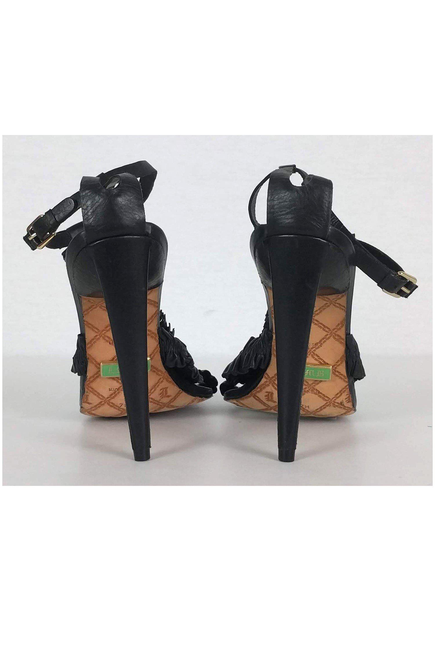 Gorgeous L.A.M.B. Black Fringe Pumps - Size 7 - Grab Yours Now!