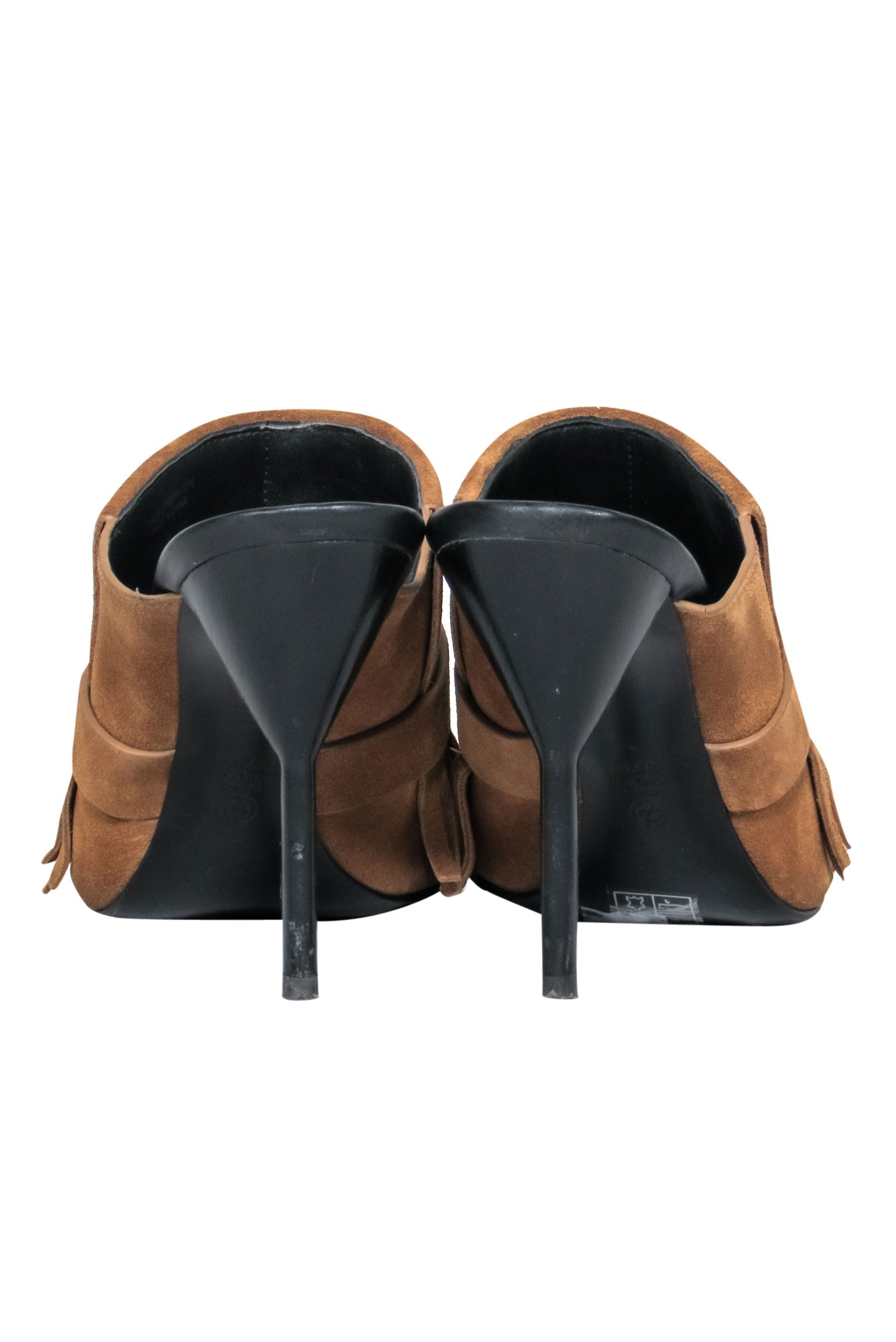 3.1 Phillip Lim Brown Suede Fringed Mule Pumps - Size 7.5: A Bohemian Chic Essential