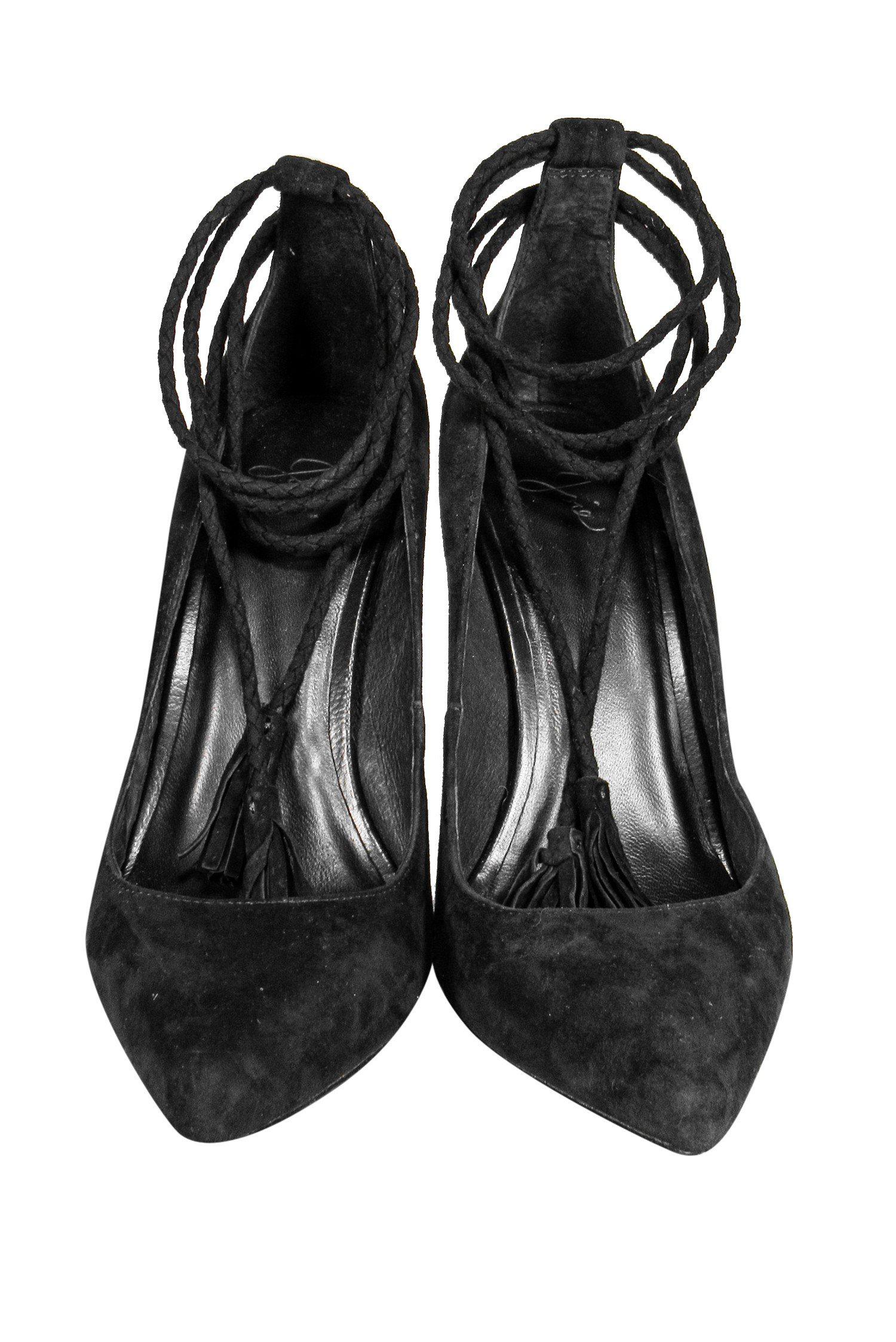 Joie - Stunning Black Suede Anklewrap Pumps in Size 8