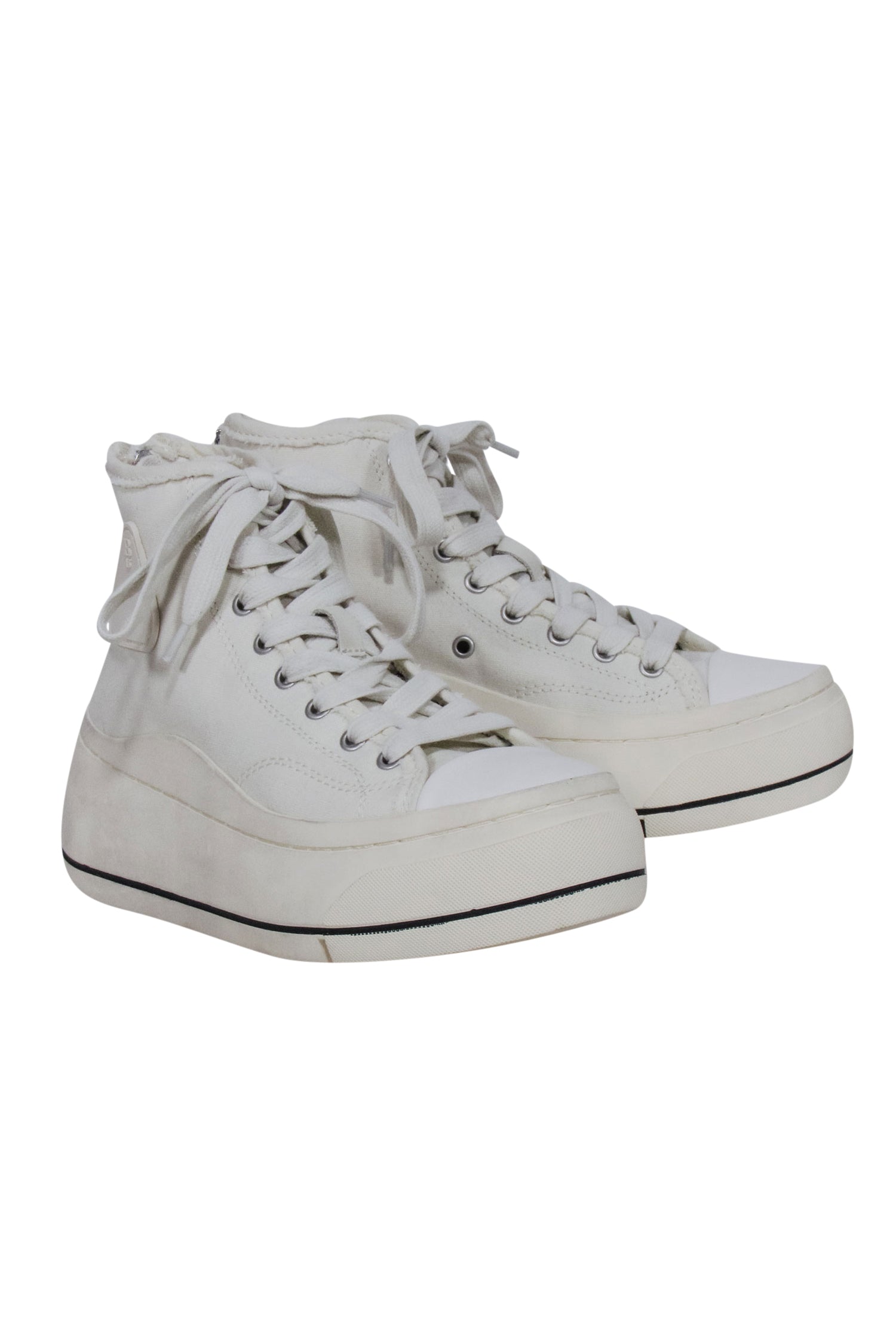 R13 Ivory 'Kurt' High-Top Sneakers - Size 8: Your Trendy Weekend Essential