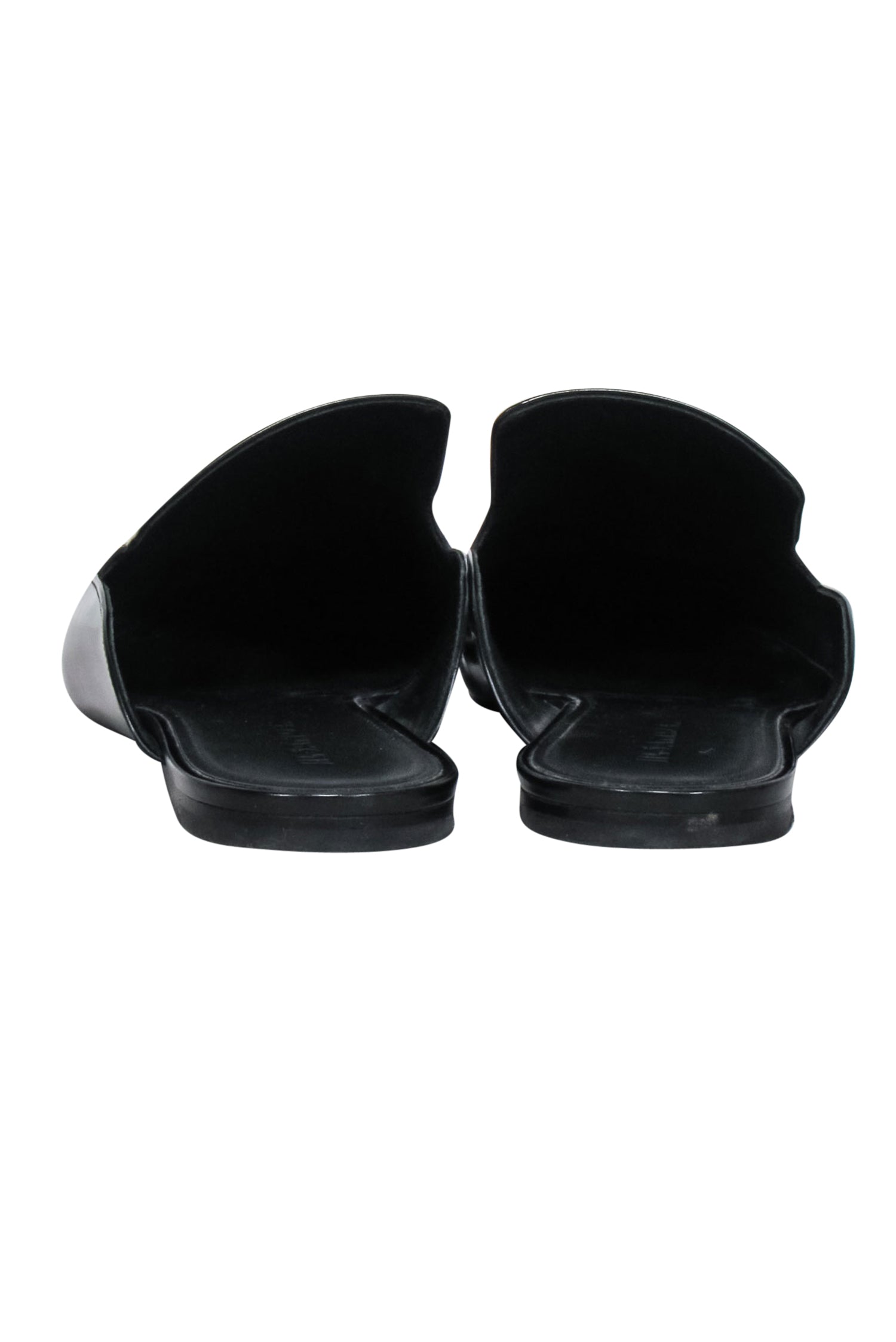 Jil Sander's Stunning Black Leather Mule Flats - Size 10.5
