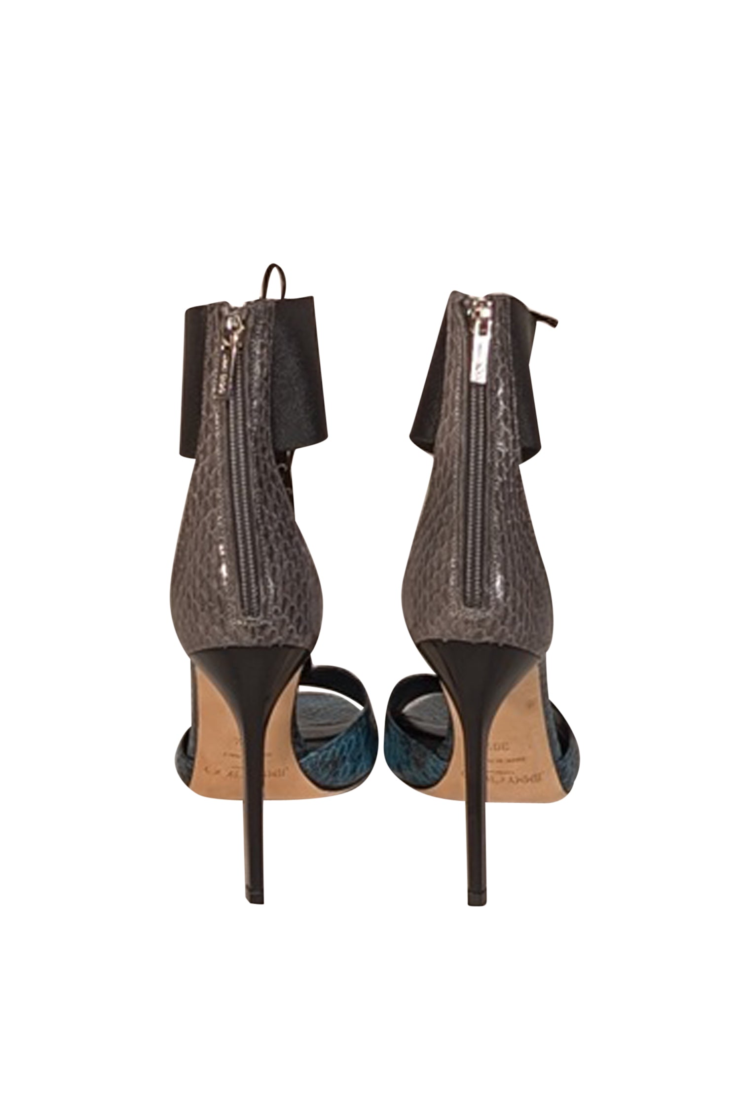 Jimmy Choo Teal Green Snake-Embossed Strappy Pumps: Size 9.5 - Unleash Your Inner Siren!