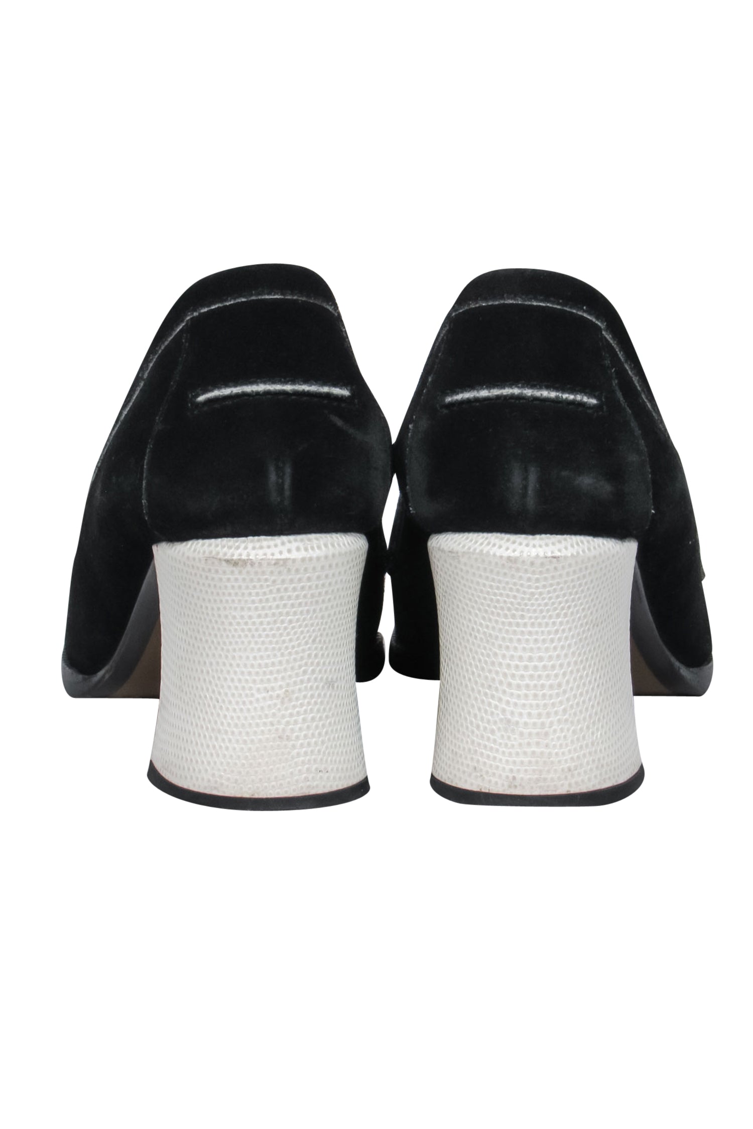 Fendi Black Suede Loafer-Style Block Heels - Size 8 - Elevate Your Look!