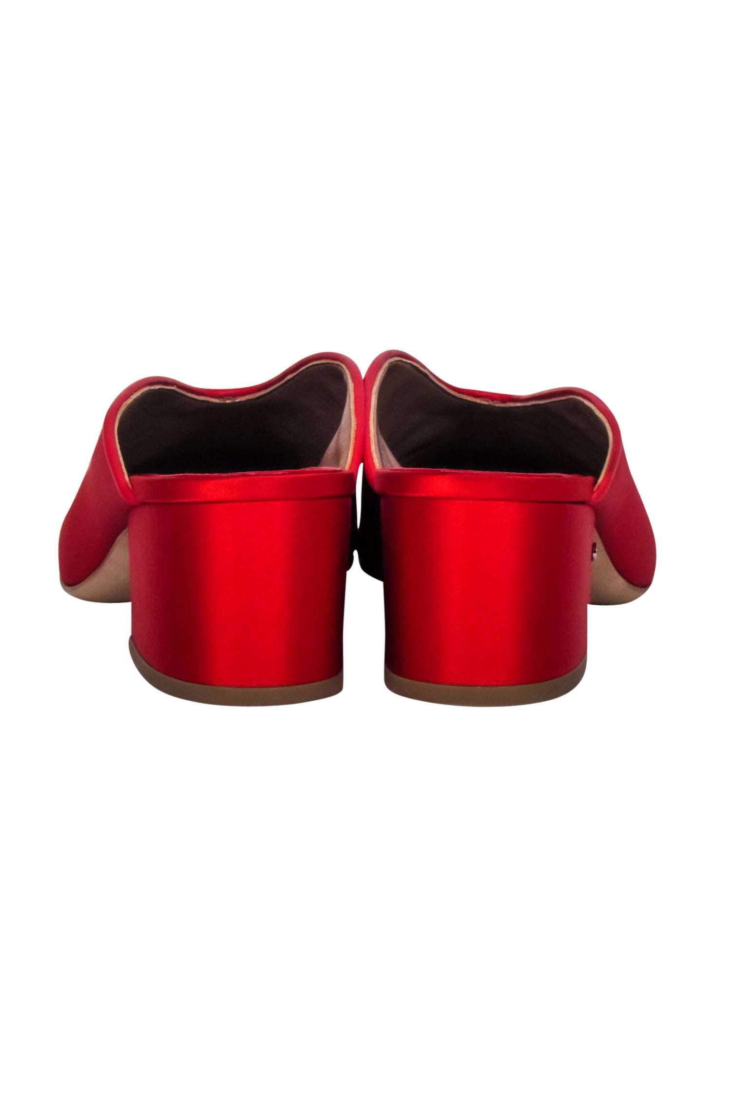 Laurence Dacade Red Satin Mule Heels - Size 10: Holiday Glam!