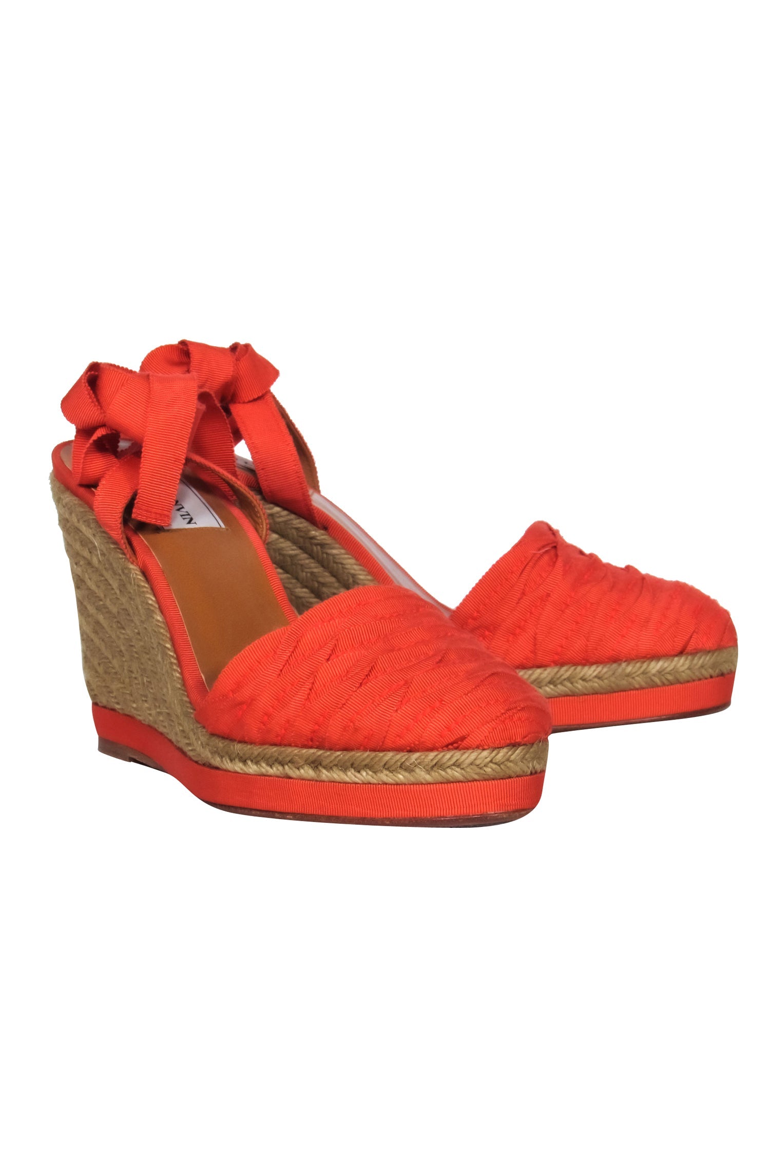 Lanvin Orange Wedge Espadrilles - Size 7: A Sunny Fashion Statement!
