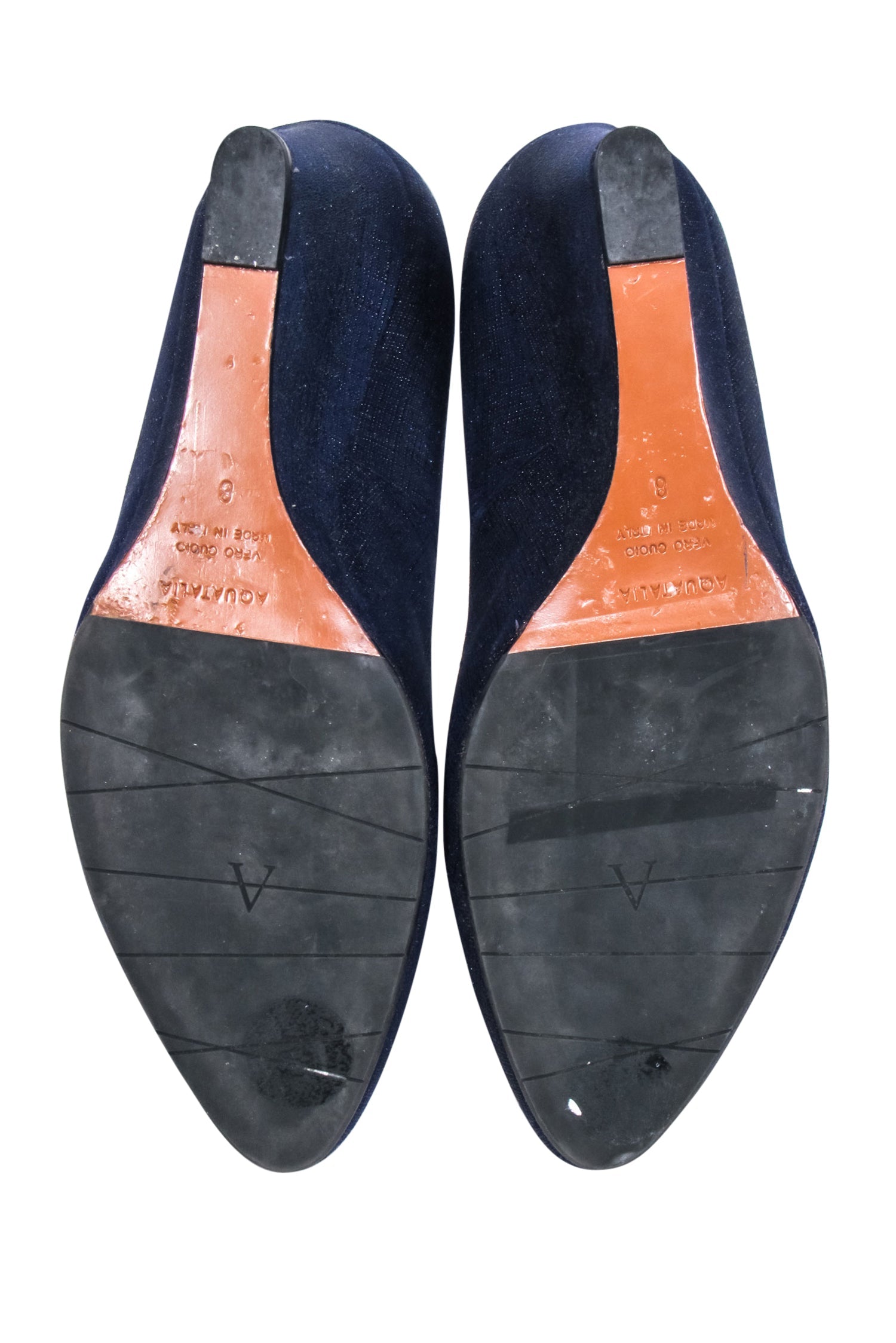 Aquatalia Navy Textured Wedge Heels - Size 8: Fashionable Office to Happy Hour Essential