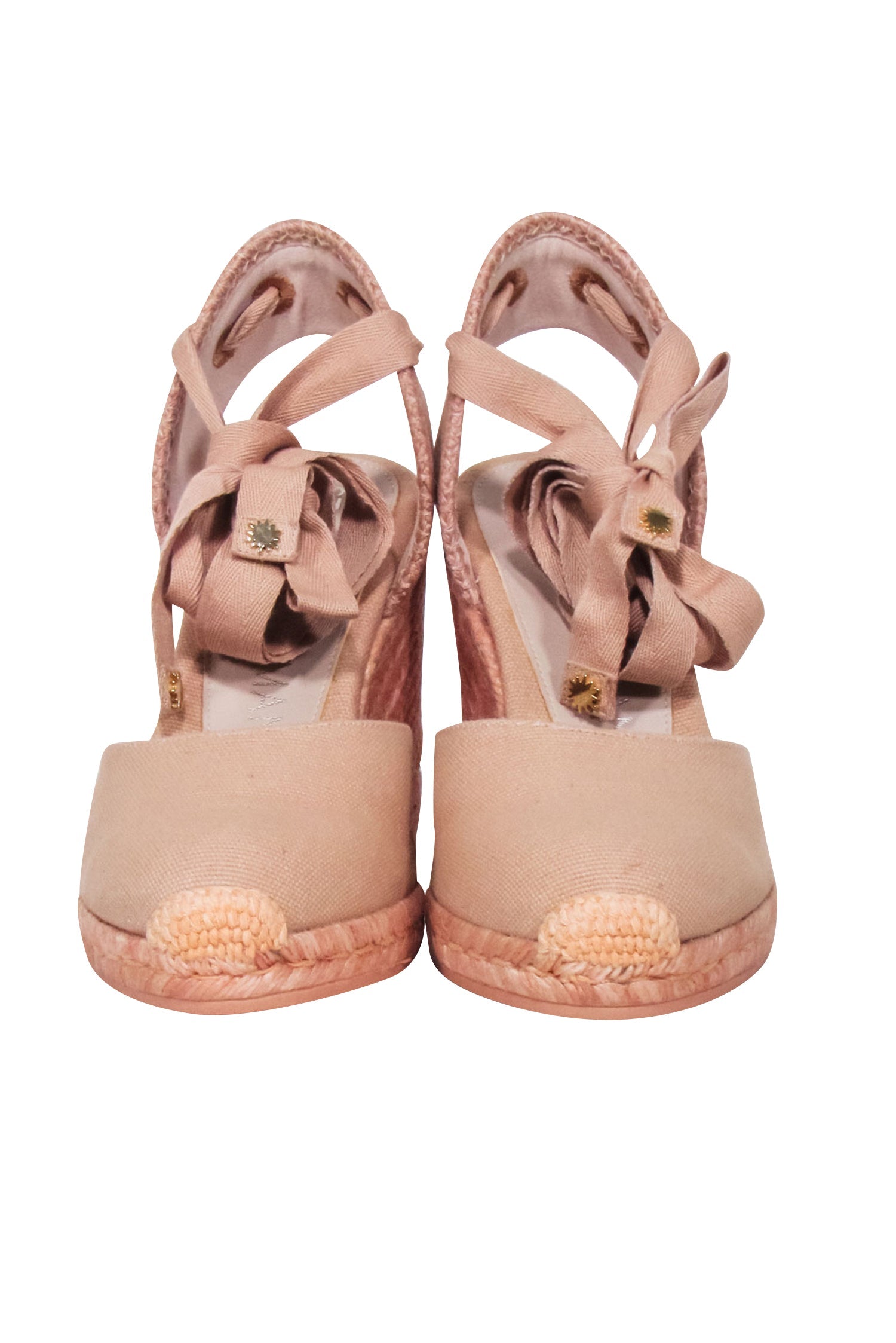 Stuart Weitzman Pink Marguerita Espadrille Wedges - Size 5.5, Summer Fashion Must-Have