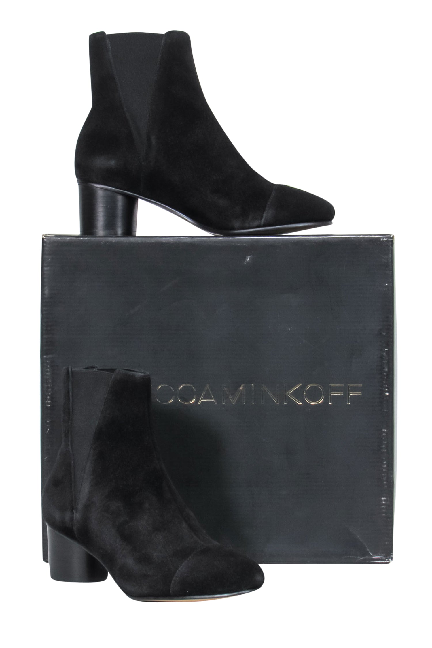 Rebecca Minkoff Black Suede Izette Ankle Booties - Size 6, Stylish Night-Out Essential
