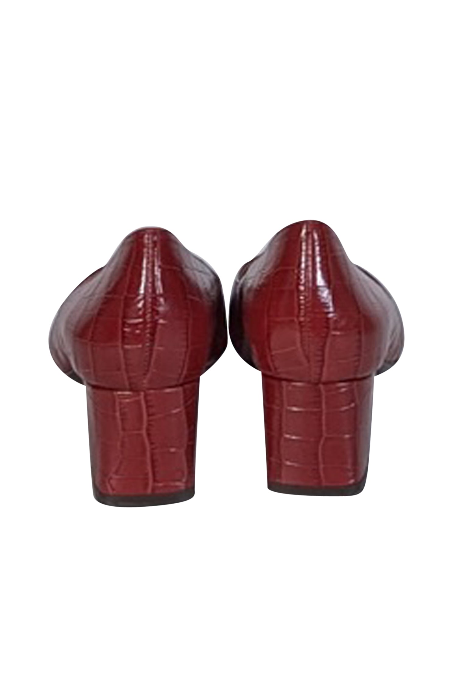 Aquatalia - Stunning Ruby Red Croc Embossed Leather Pumps in Size 9