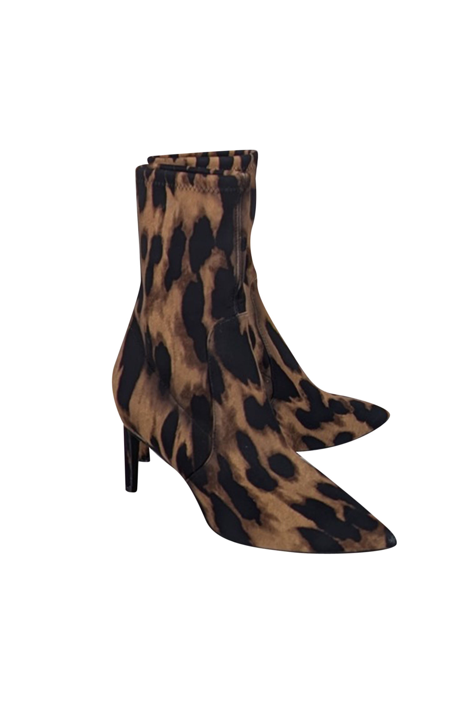 Stuart Weitzman Tan & Black Leopard Print Short Boots - Size 7 - Fashion for Fall!