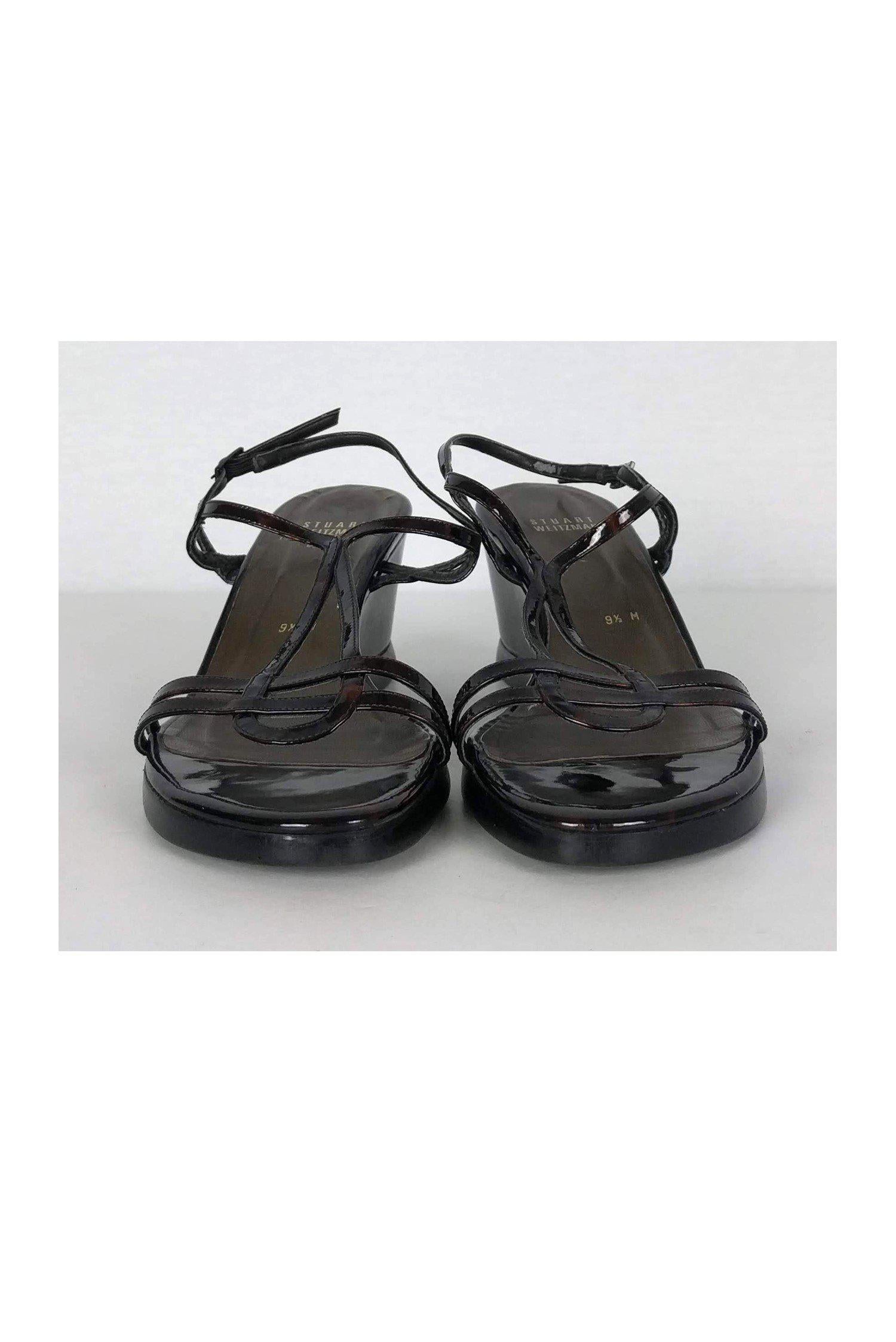 Stuart Weitzman's Stunning Tortoise Patent Leather Wedges - Size 9.5