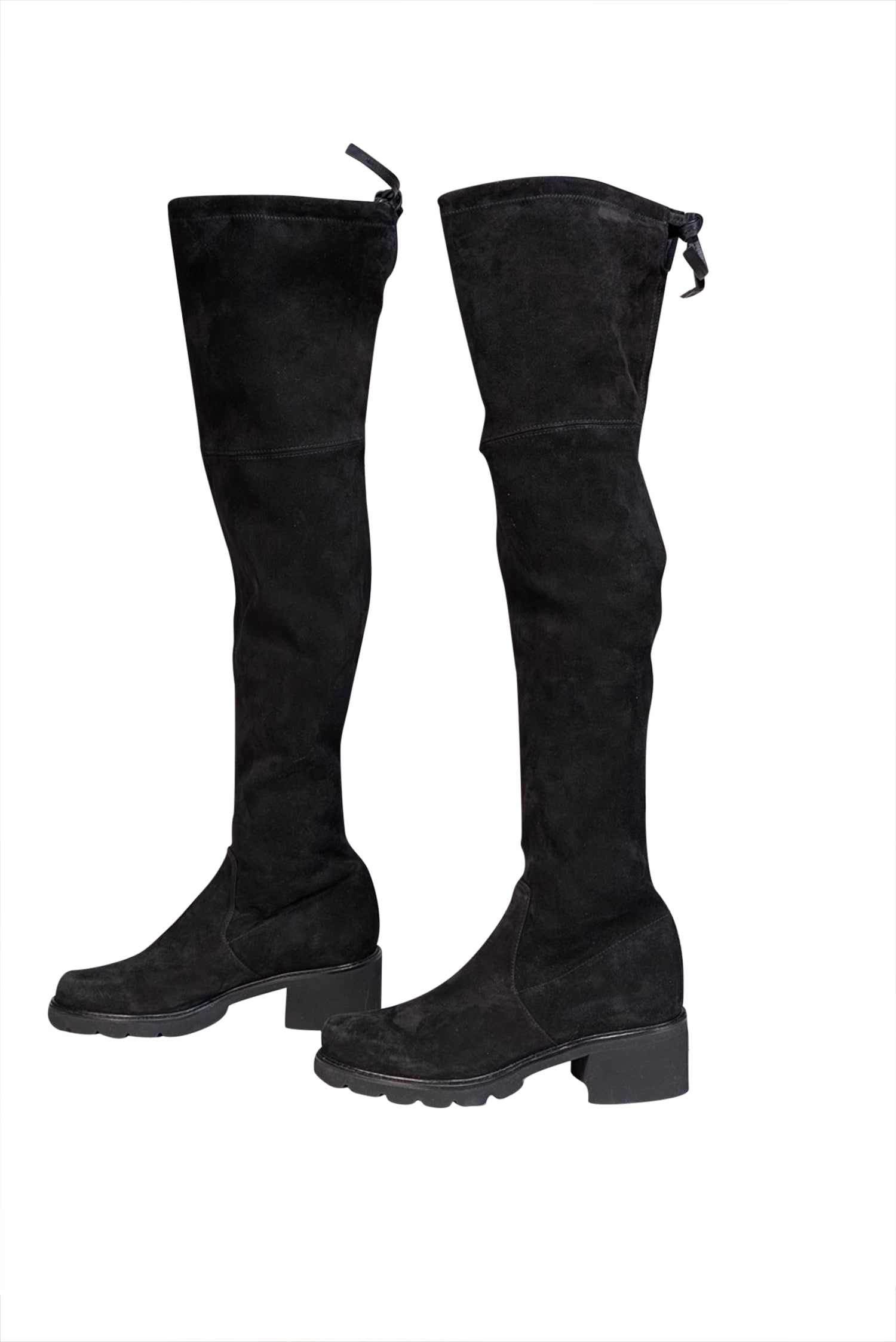 Stuart Weitzman's Stunning Black Suede Tall Boots - Size 7.5