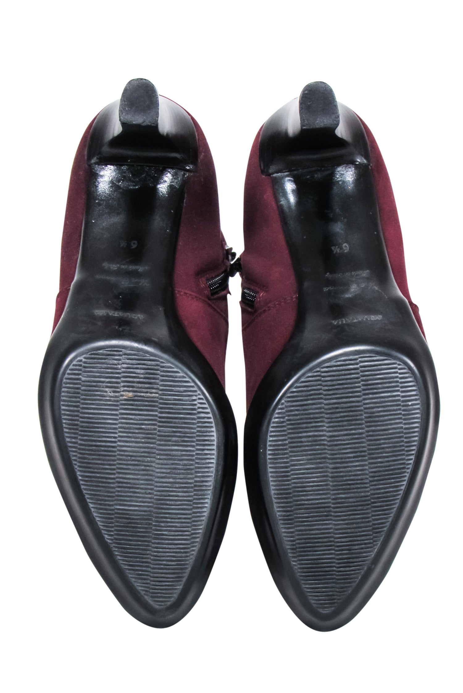 Aquatalia Maroon Suede Elegant Tall Boots - Size 6.5