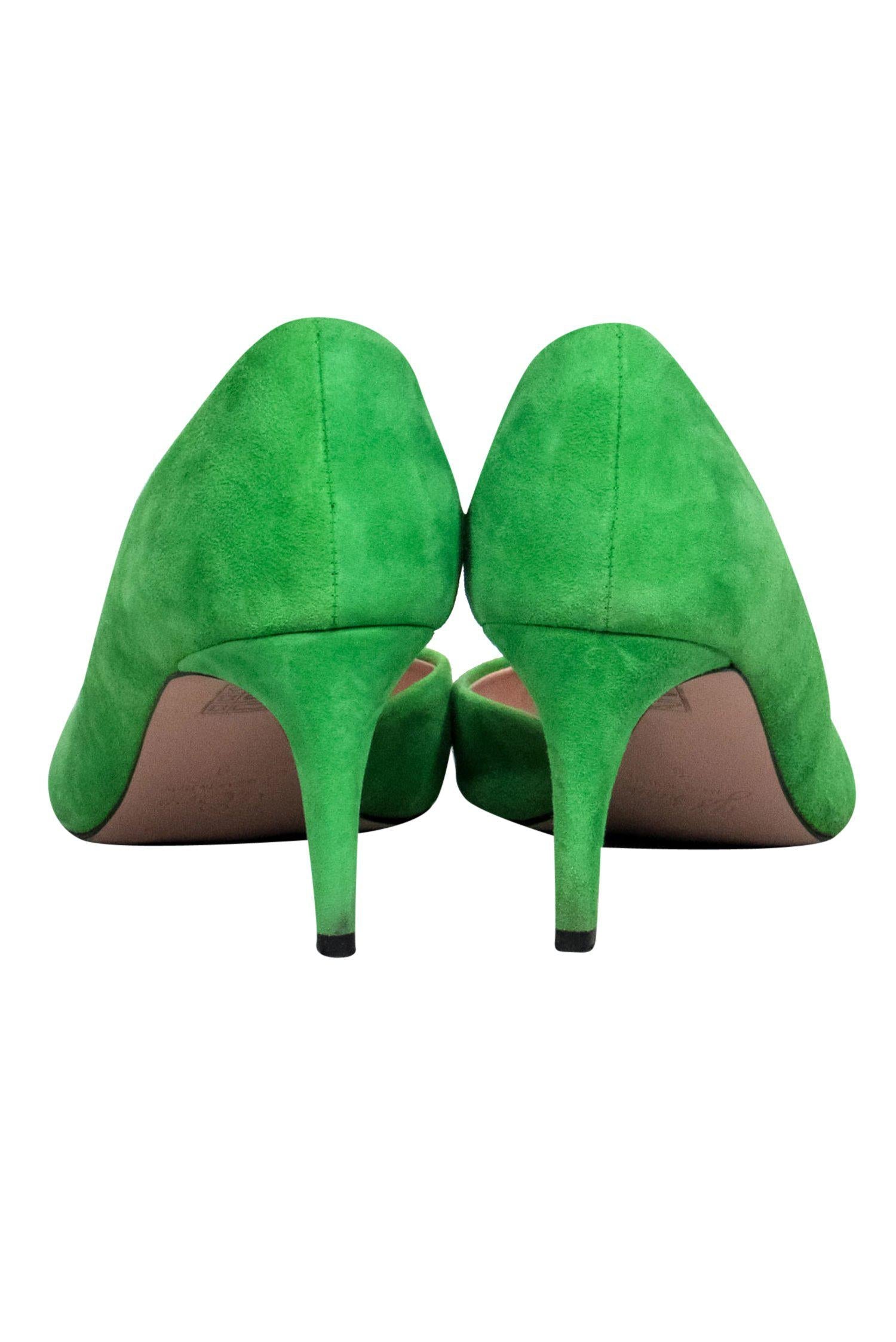 J.Crew Kelly Green Suede Pointed Toe Pumps - Size 9: A Fashion Must-Have!