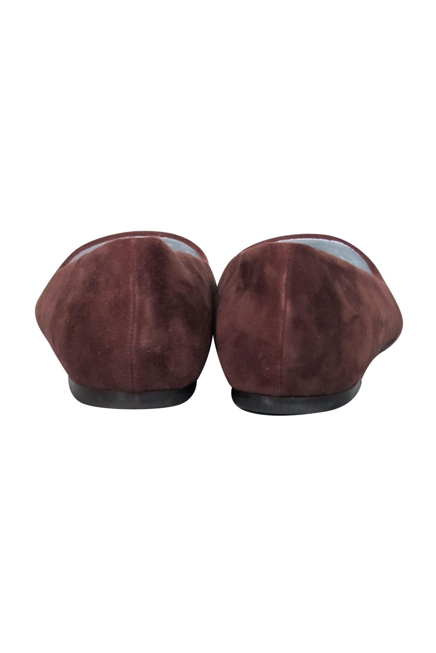 J.Crew's Irresistible Brown Suede Almond Toe Flats - Size 7