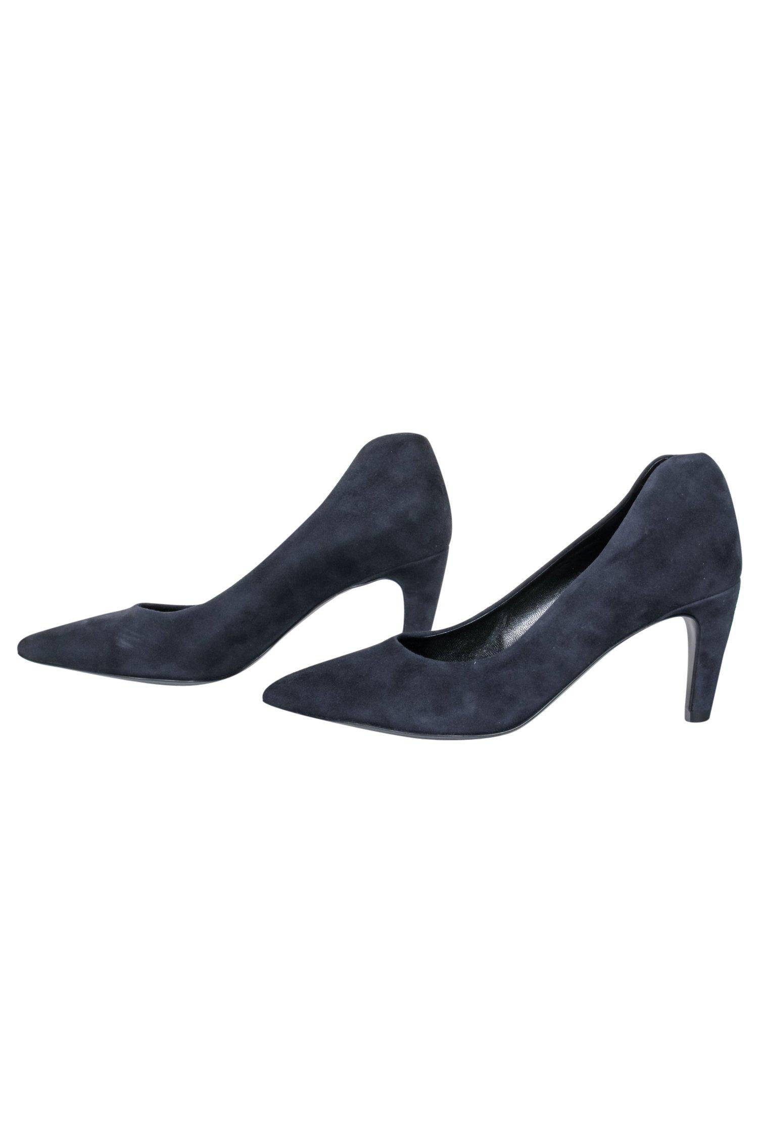 Kennel & Schmenger - Stunning Midnight Blue Suede Pointed Toe Heels in Size 5.5