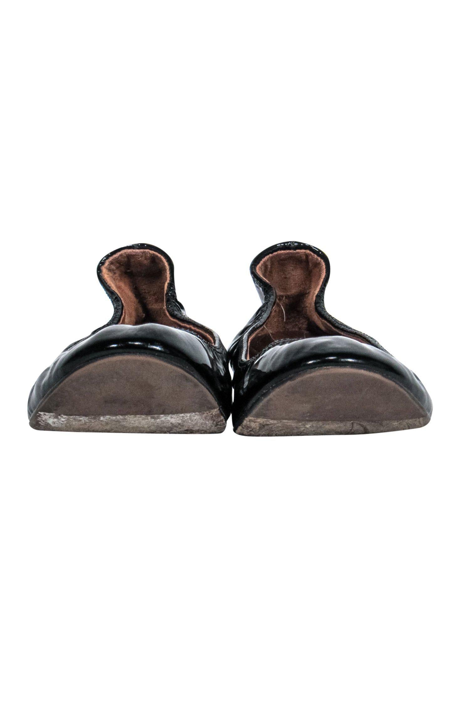 Lanvin Black Patent Leather Ballet Flats - Size 6.5 - A Must-Have for Fashionable Women!