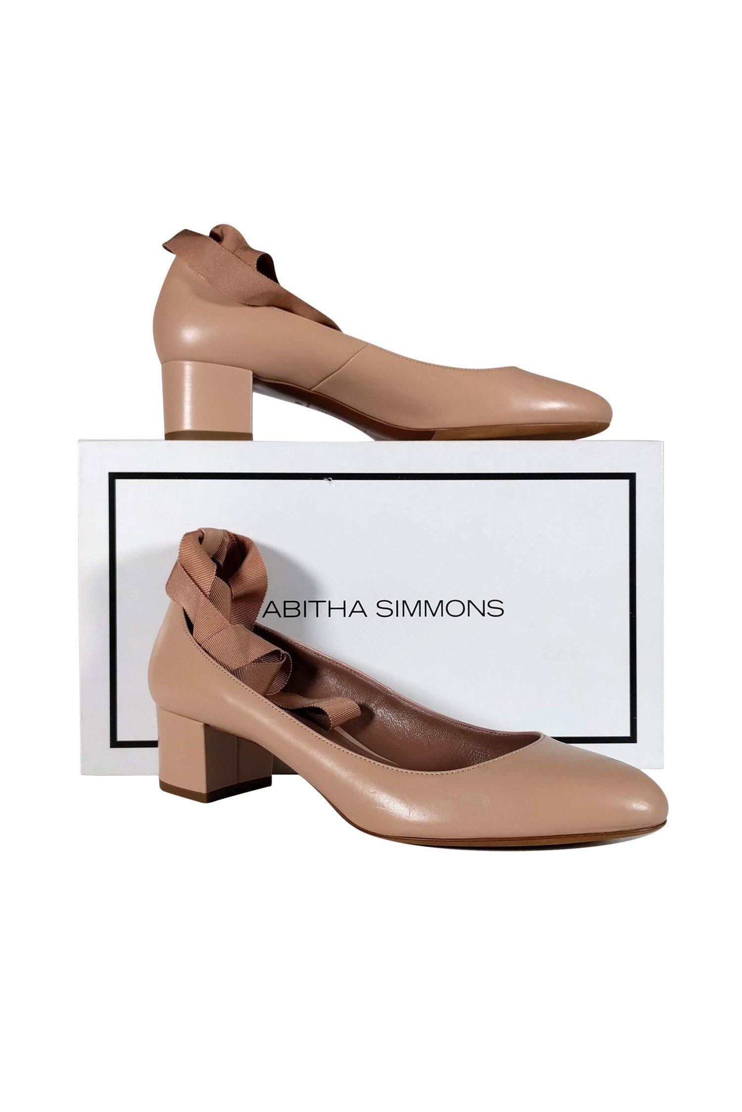 Tabitha Simmons Nude Chloe Lace-Up Pumps - Size 10: A Must-Have!