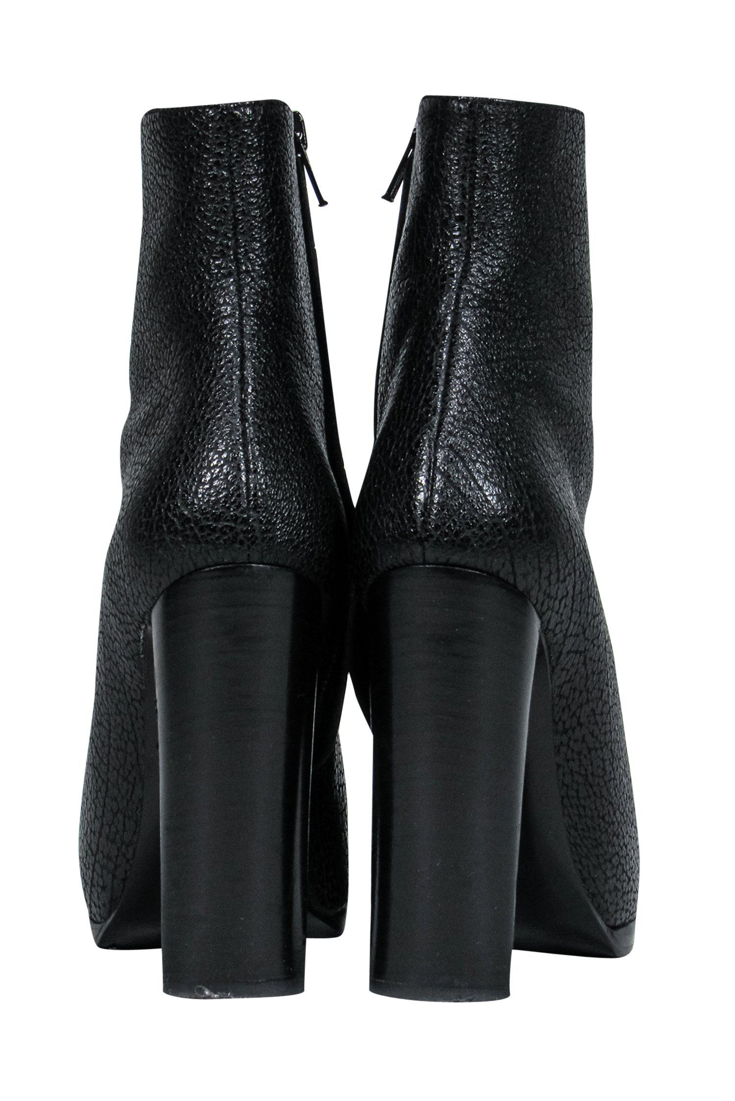 3.1 Phillip Lim Black Pebbled Leather Stiletto Ankle Booties - Size 6 - Fashion Statement!