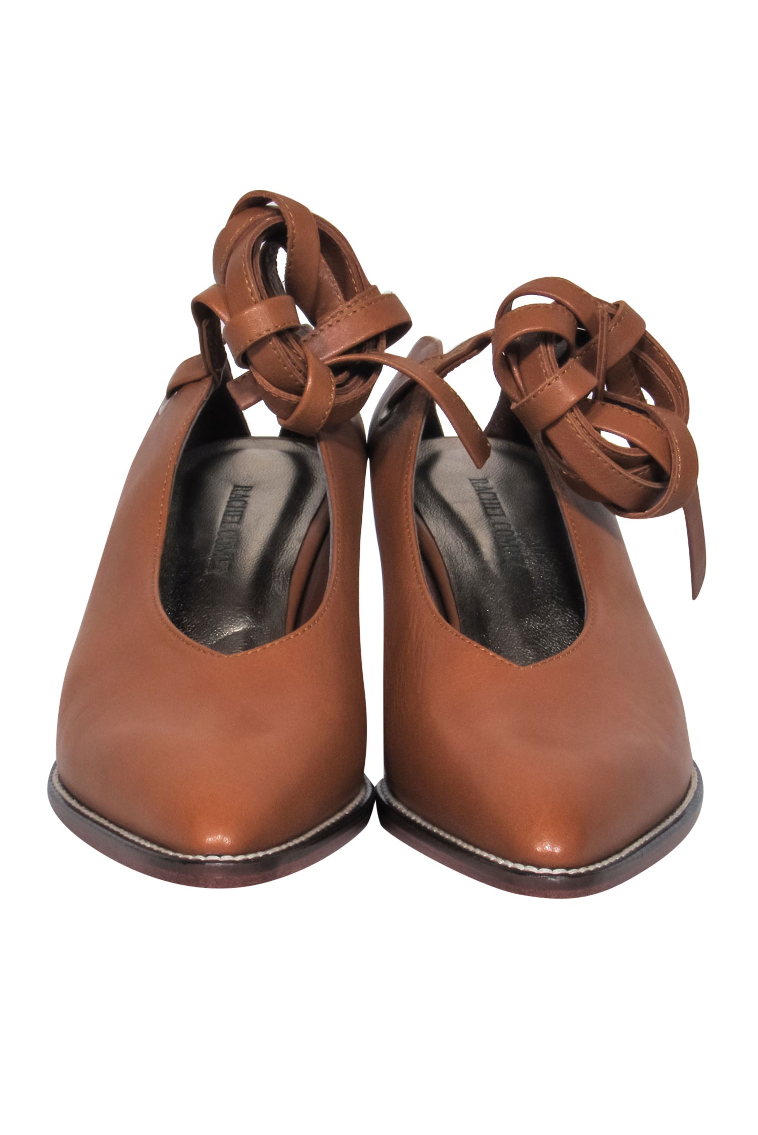 Rachel Comey Brown Leather Pointed Toe Lace - Up Heels - Size 7: Glam Up Your Nights!