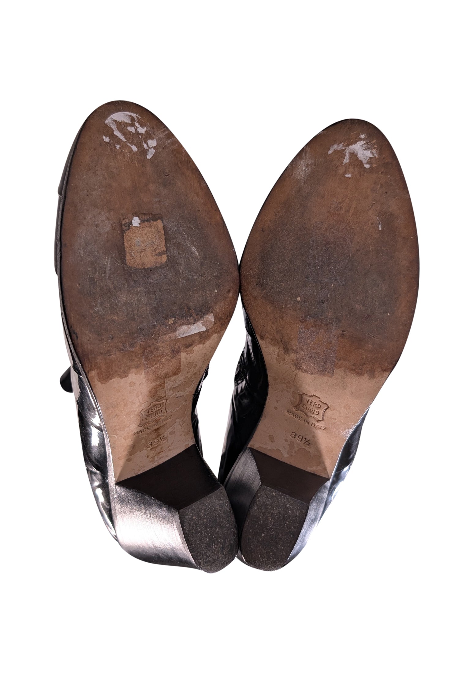 Gareth Pugh Black Patent Leather Textured Short Boots - Size 9.5 - Rock Your Style!