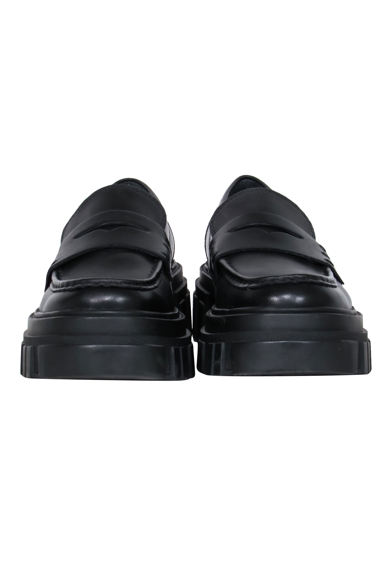 Marc Fisher - Stunning Black Leather Platform Loafers in Size 7