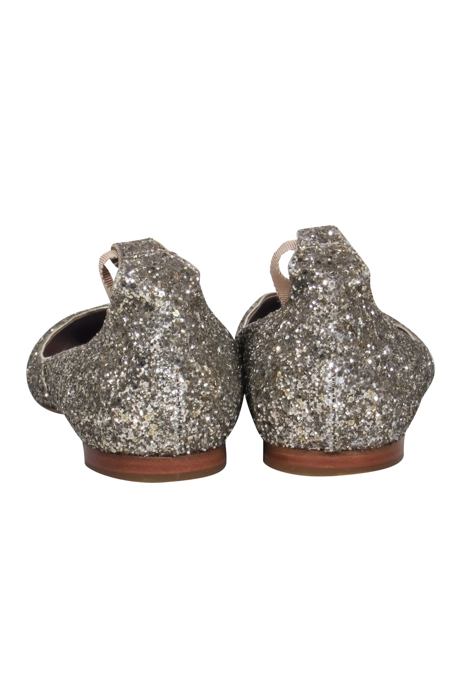 Tabitha Simmons Gold Sequin Ankle - Wrap Ballet Flats (Size 8.5) - Sparkle in Style!