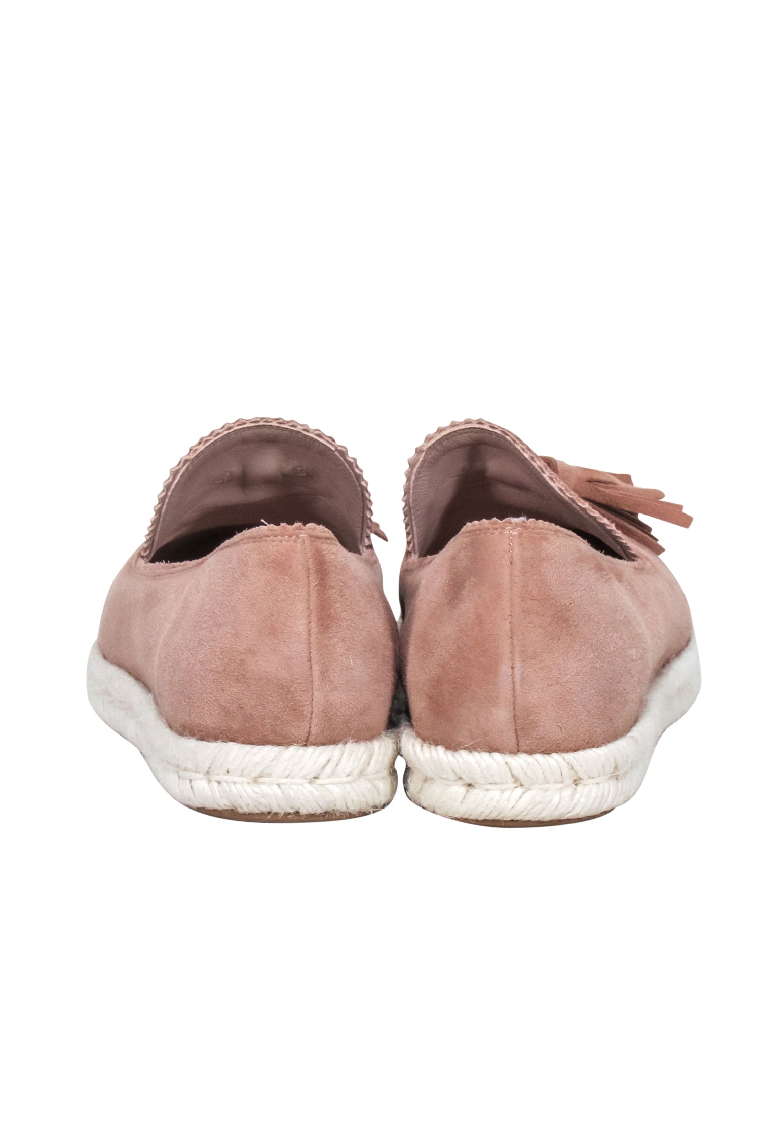 Stuart Weitzman Pink Suede Fringe Flats - Size 7.5: Summer Chic!