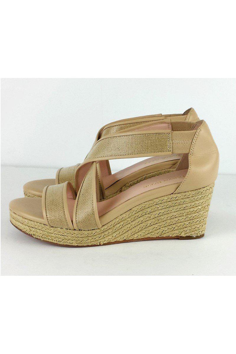 Taryn Rose Tan Strappy Krissy Espadrille Wedges - Size 7.5 - Fashionable Summer Must - Haves